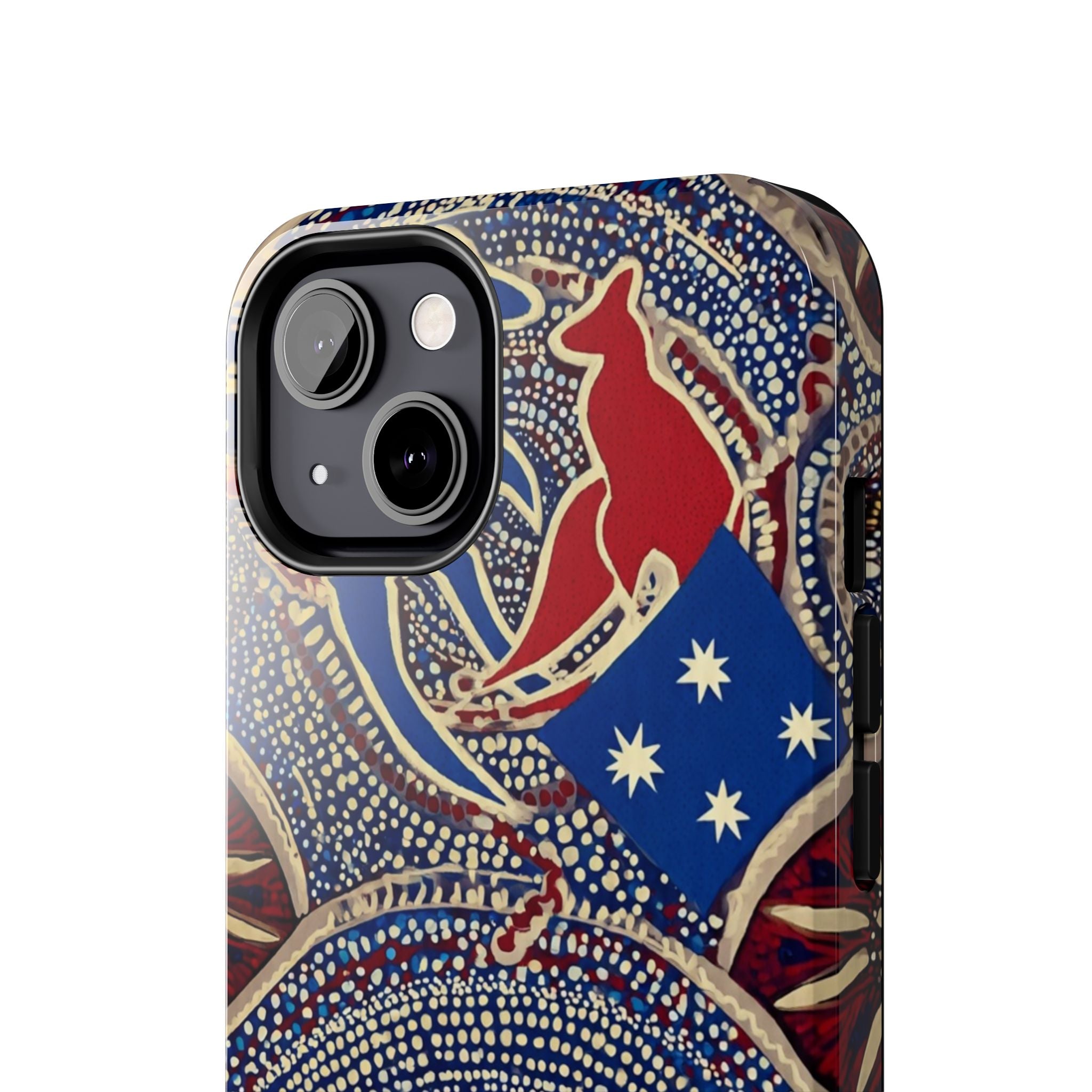 Australian Aboriginal Style Kangaroo Tough Phone Case — Patriotic Dot Art Phone Cover