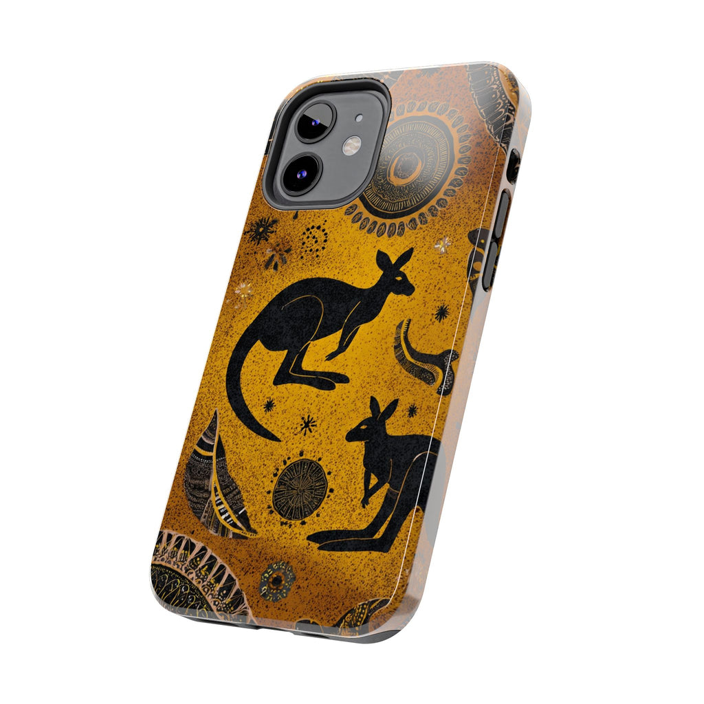 Kangaroo Boho Tough Phone Case — Australian Wildlife Protective Cover
