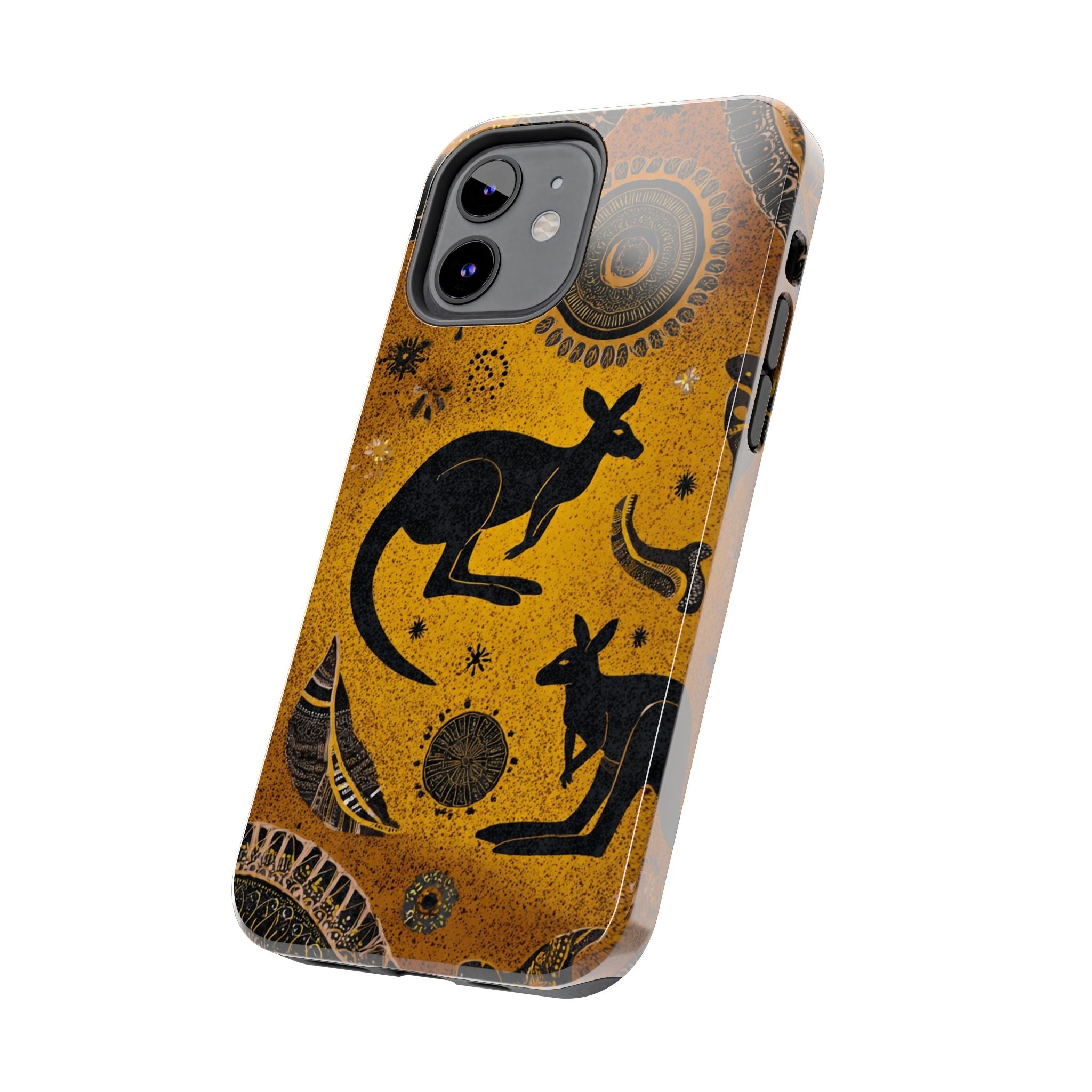 Kangaroo Boho Tough Phone Case — Australian Wildlife Protective Cover