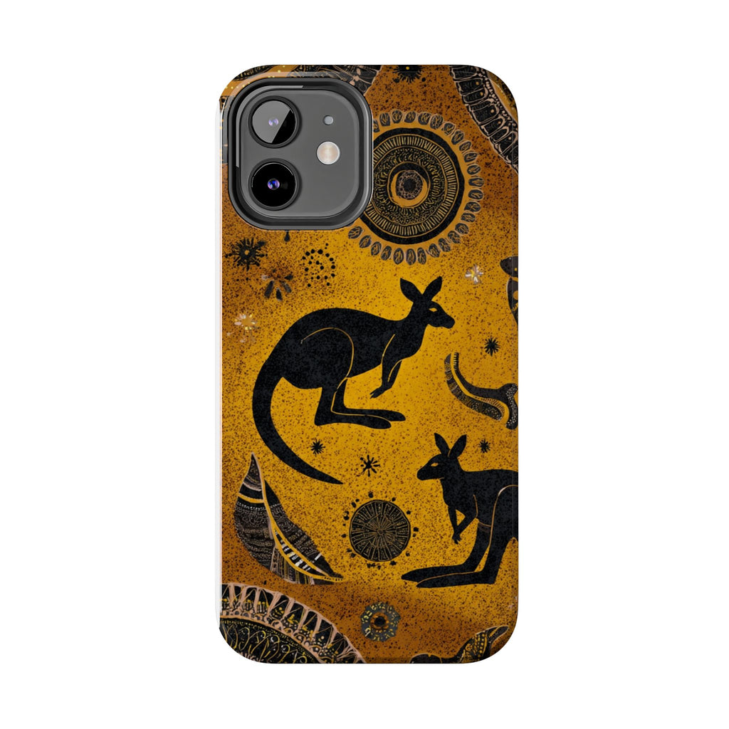 Kangaroo Boho Tough Phone Case — Australian Wildlife Protective Cover