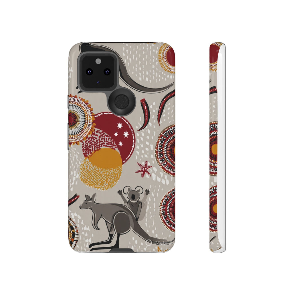 Kangaroo & Koala Aboriginal Dot Art Phone Case – Protective Tough Case