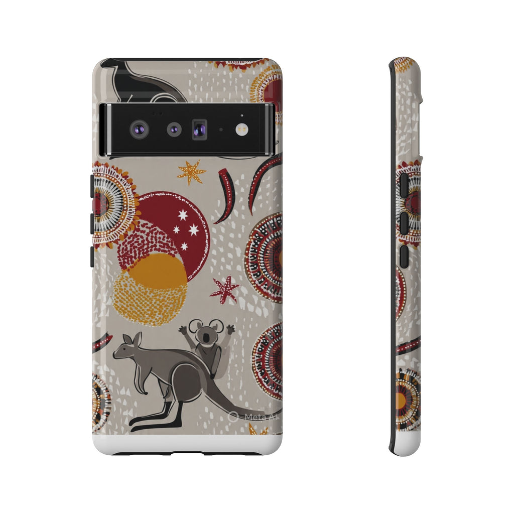 Kangaroo & Koala Aboriginal Dot Art Phone Case – Protective Tough Case