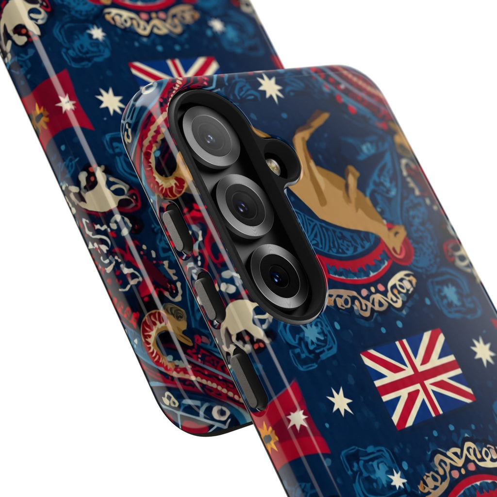 Australian Kangaroo Flag Tough Phone Case - Protective Patriotic iPhone Cover