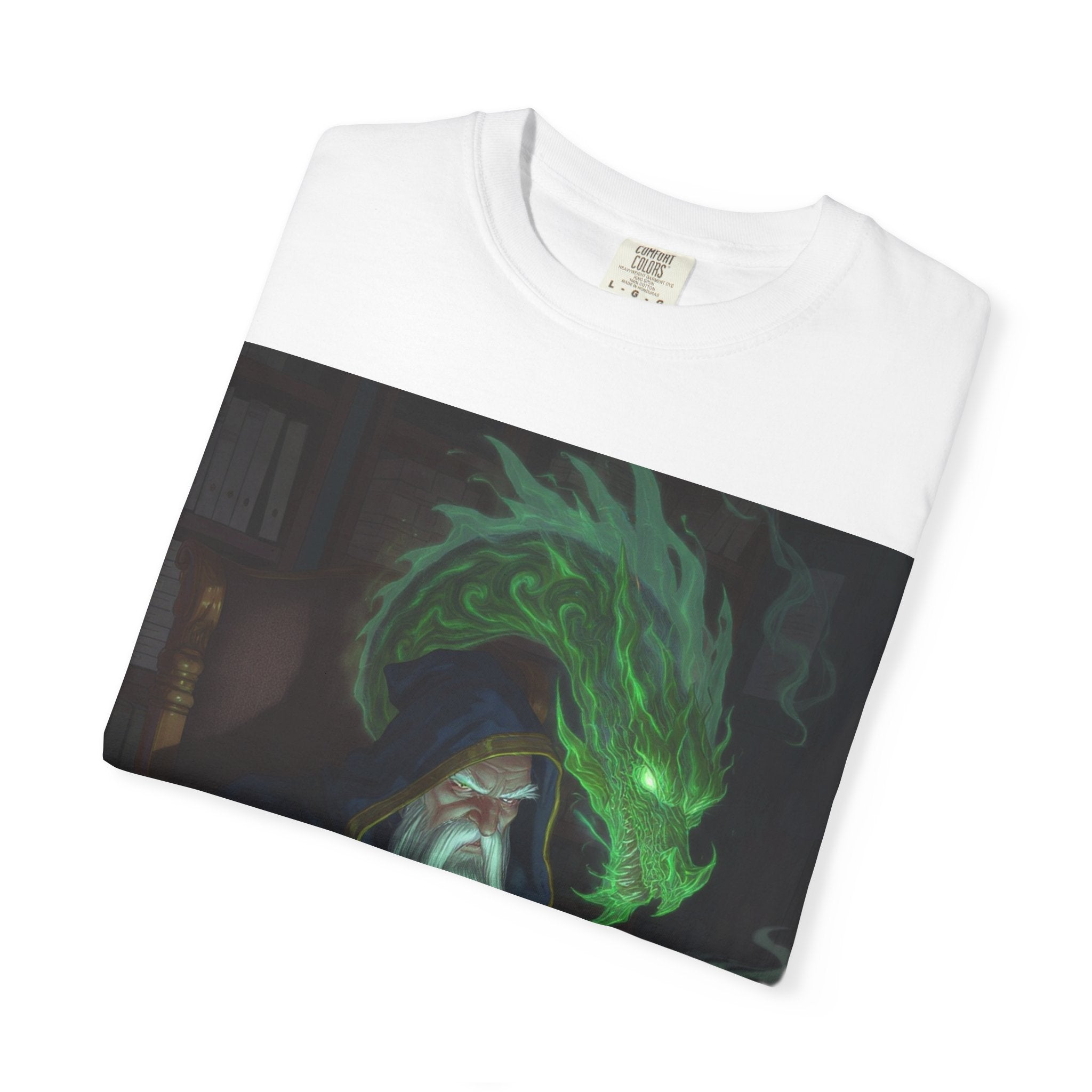 Wizard & Spirit Dragon T-Shirt — Mystic Sorcerer Graphic Tee