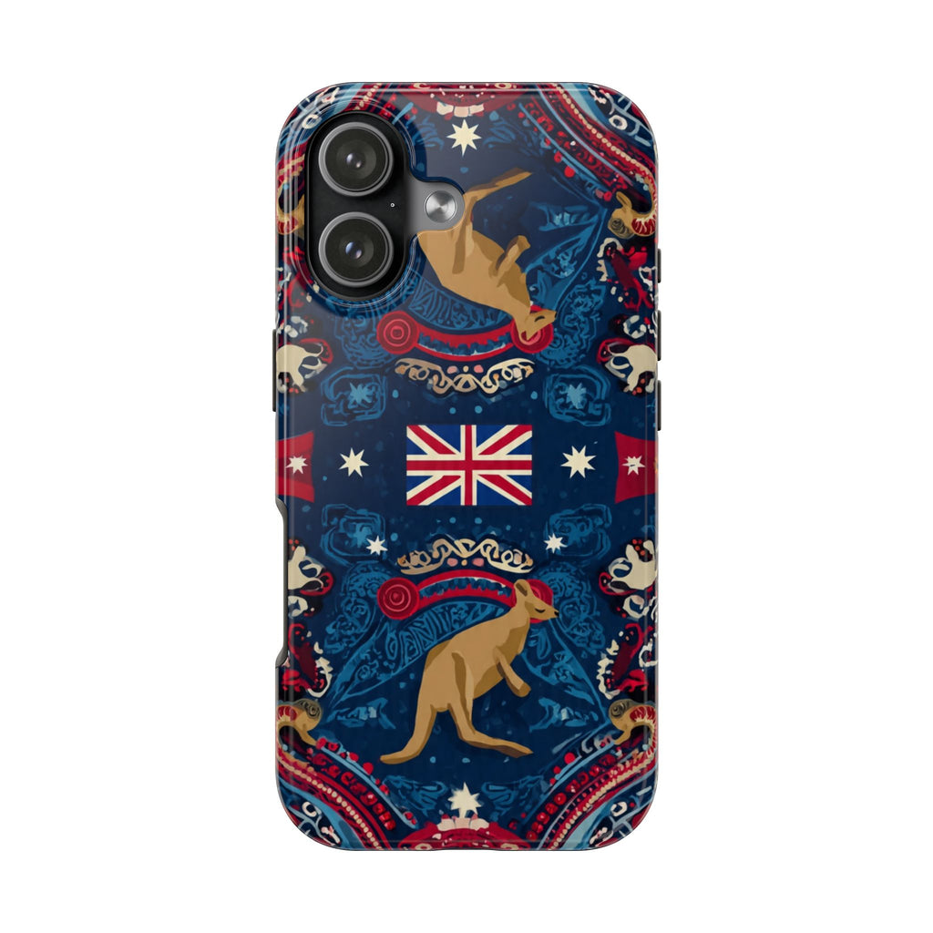 Australian Kangaroo Flag Tough Phone Case - Protective Patriotic iPhone Cover