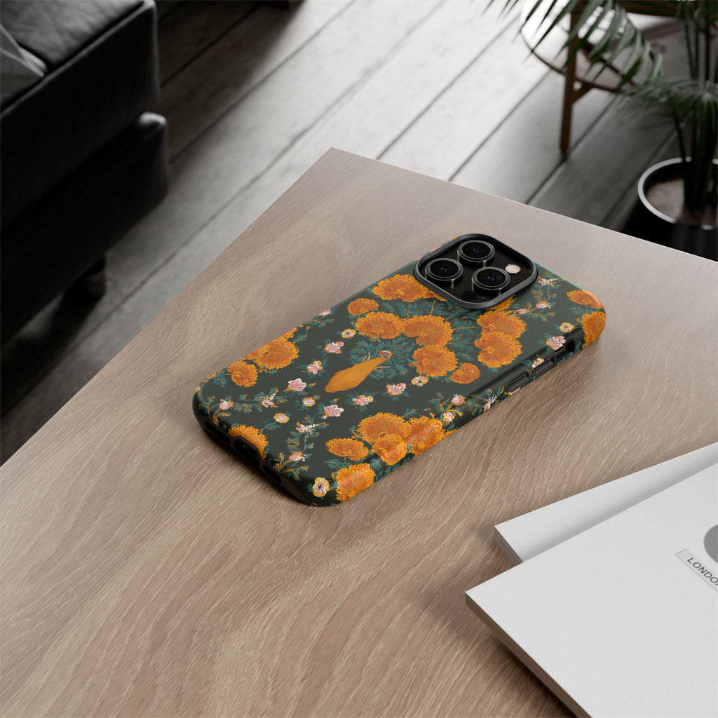 Marigold Mirror Phone Case — Floral Protective Phone Cover