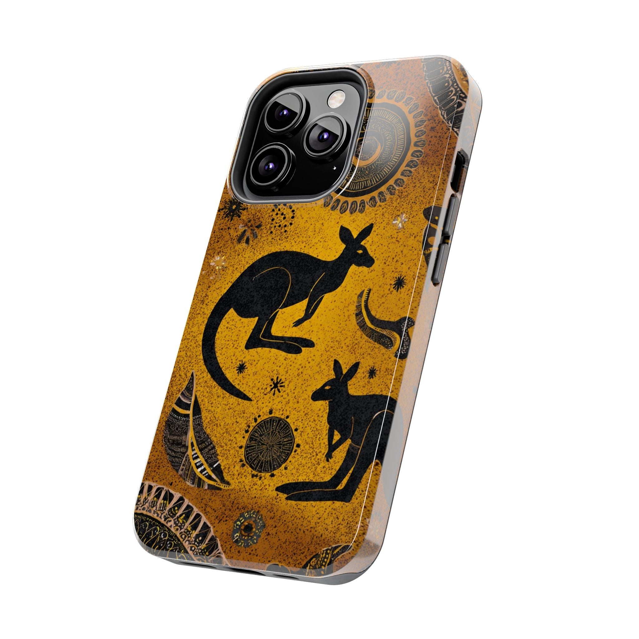 Kangaroo Boho Tough Phone Case — Australian Wildlife Protective Cover