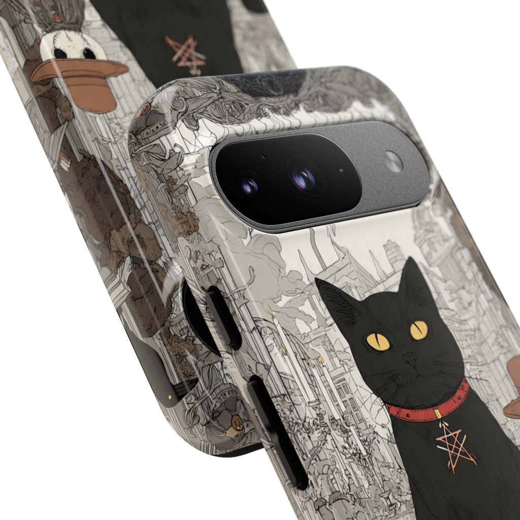 Witchy Black Cat Phone Case — Mystic Altar iPhone Cover