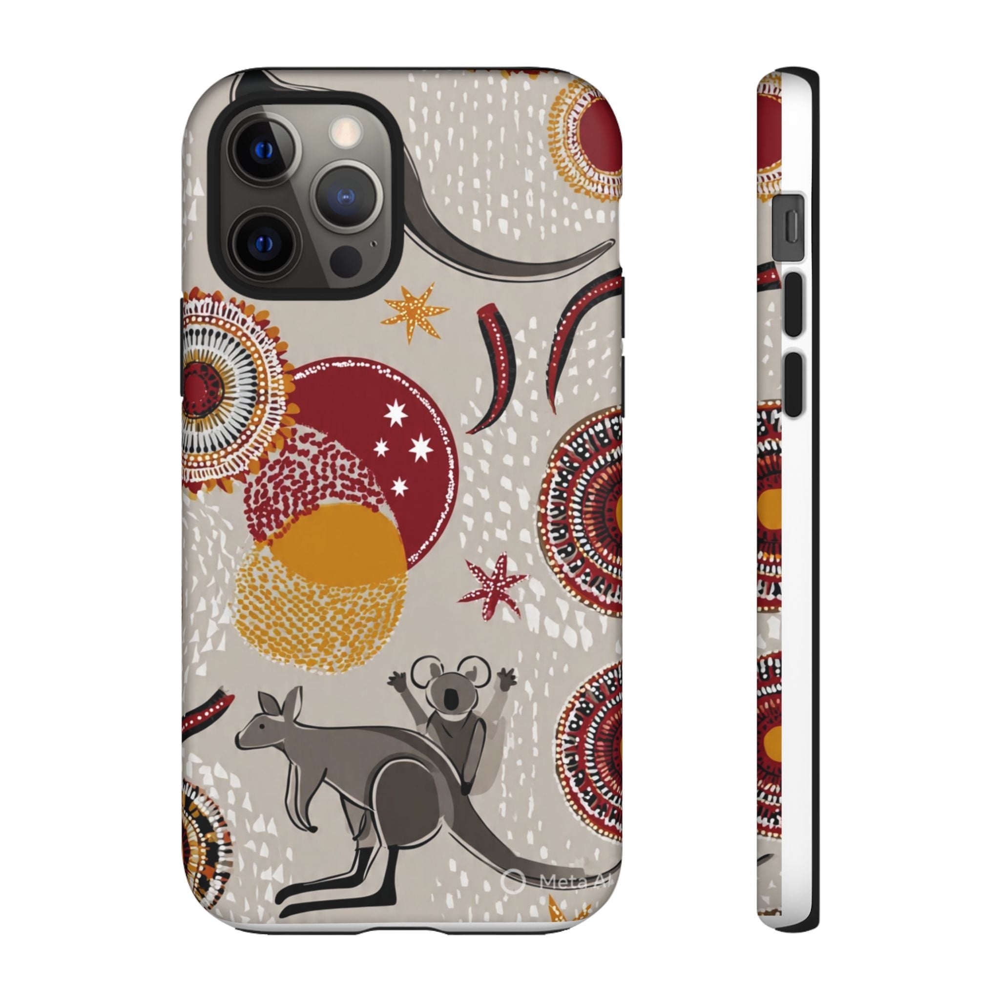 Kangaroo & Koala Aboriginal Dot Art Phone Case – Protective Tough Case
