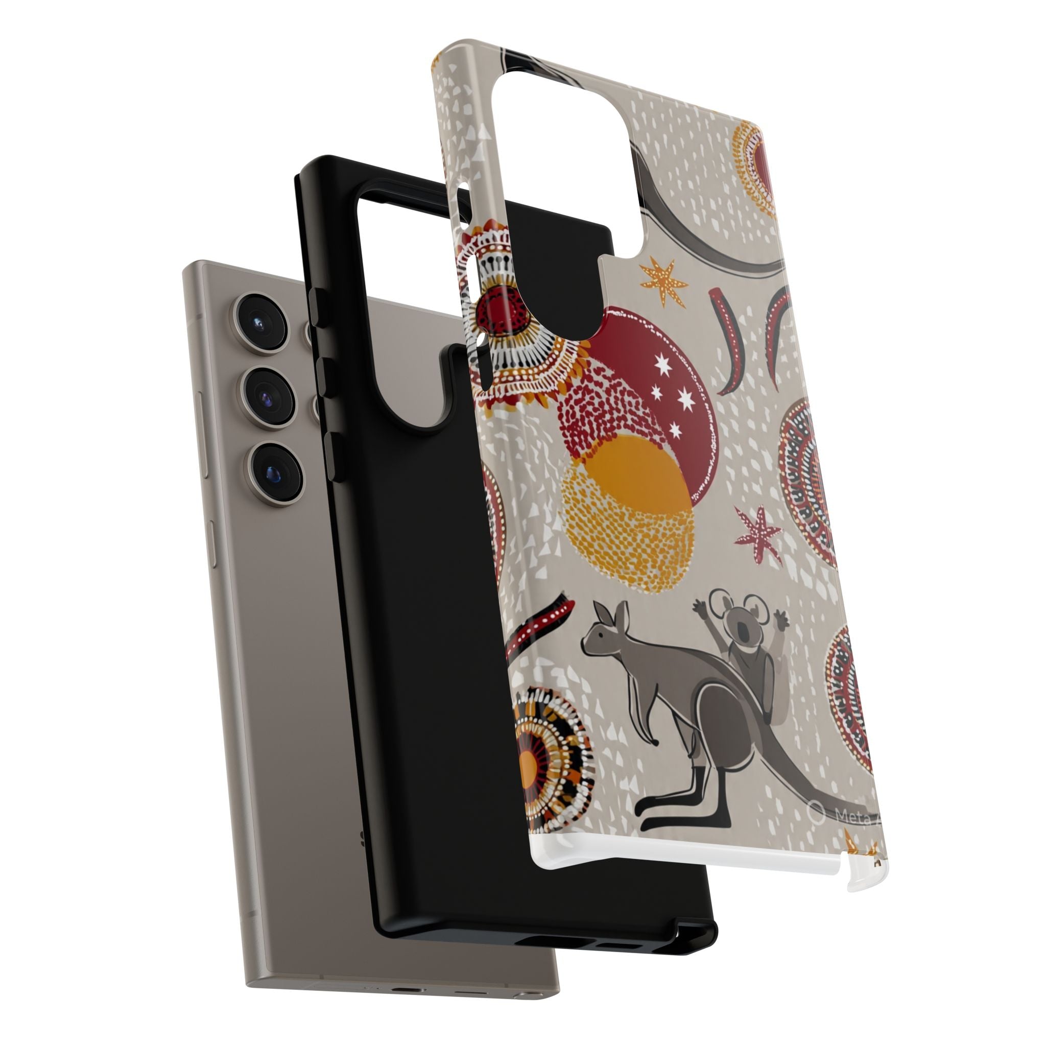 Kangaroo & Koala Aboriginal Dot Art Phone Case – Protective Tough Case