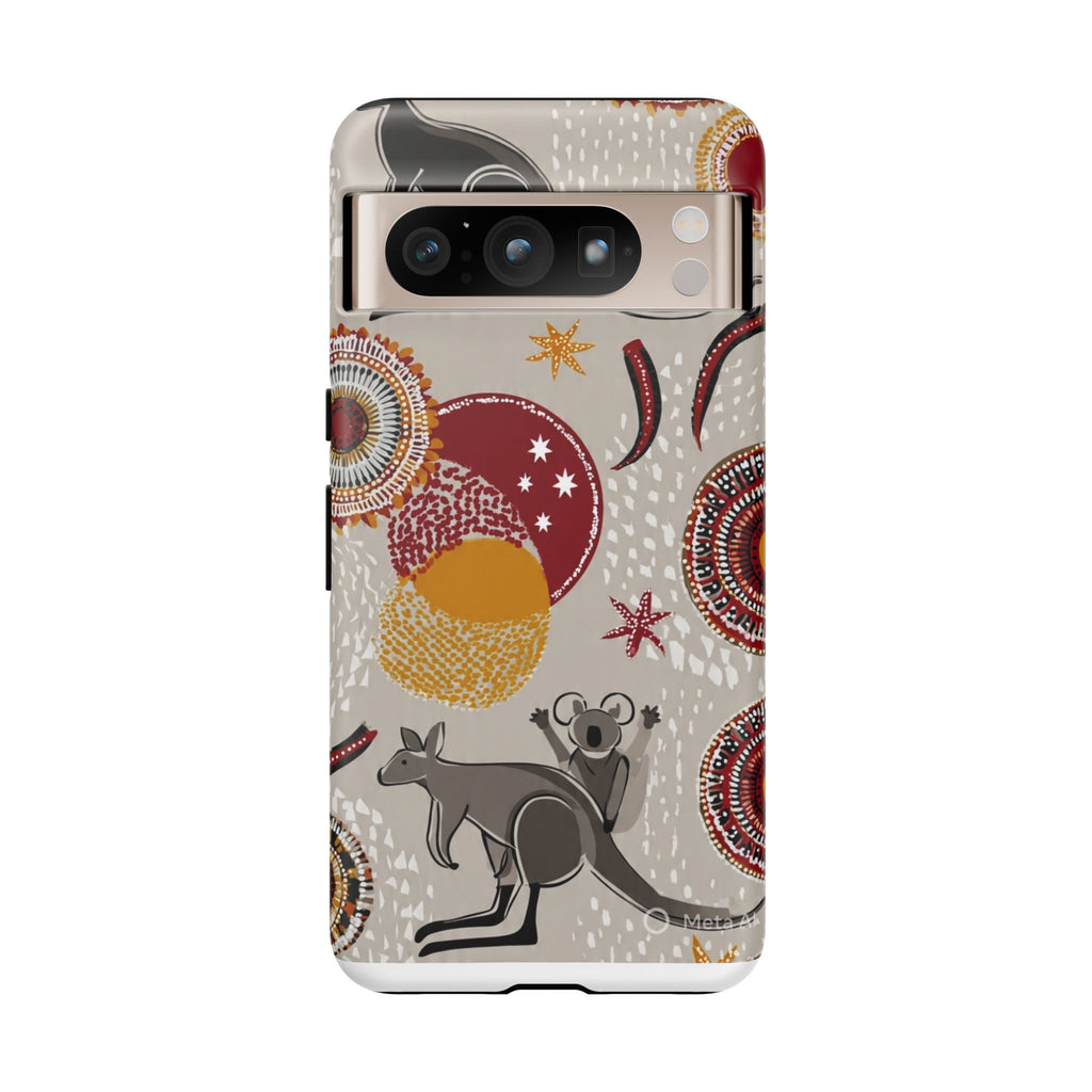 Kangaroo & Koala Aboriginal Dot Art Phone Case – Protective Tough Case