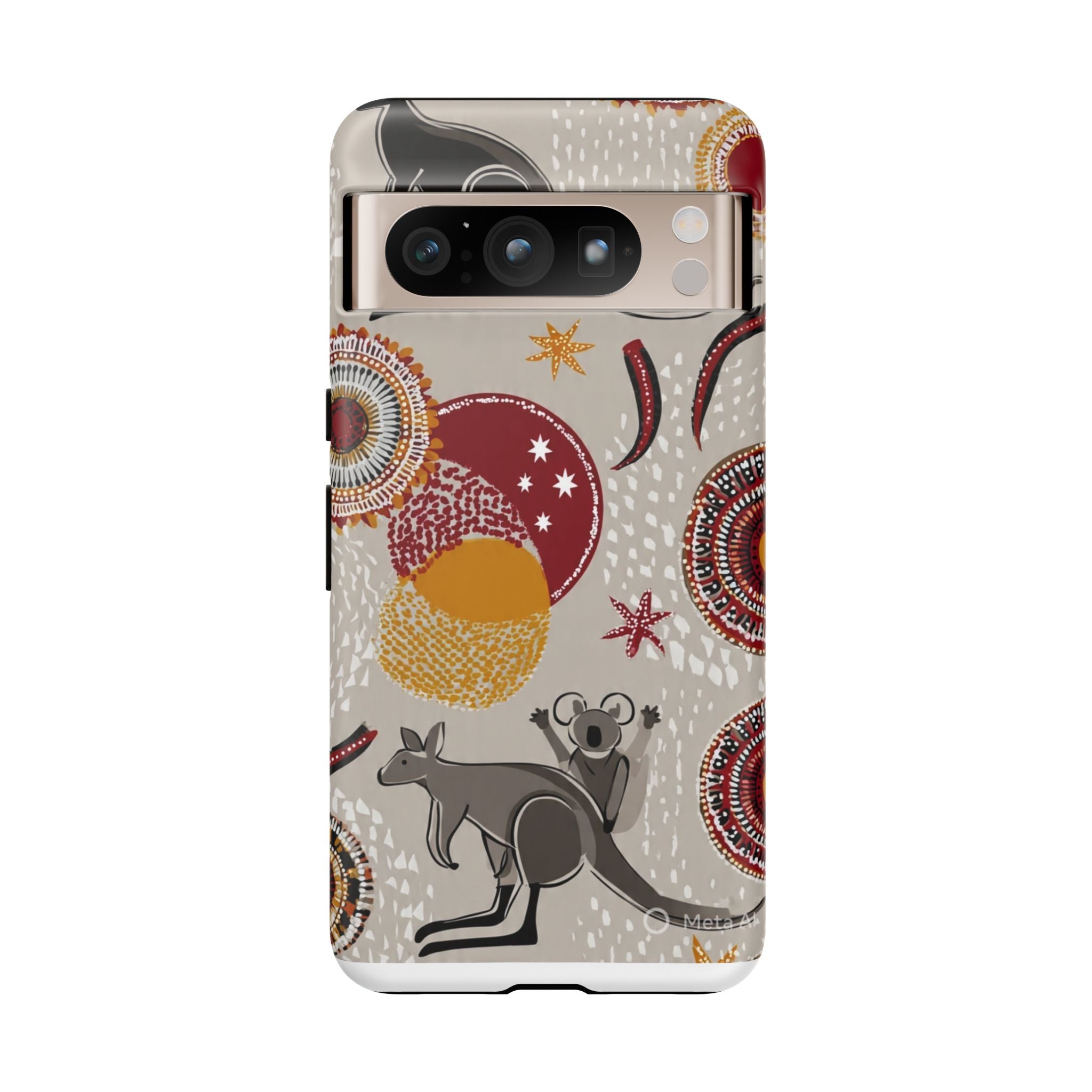 Kangaroo & Koala Aboriginal Dot Art Phone Case – Protective Tough Case