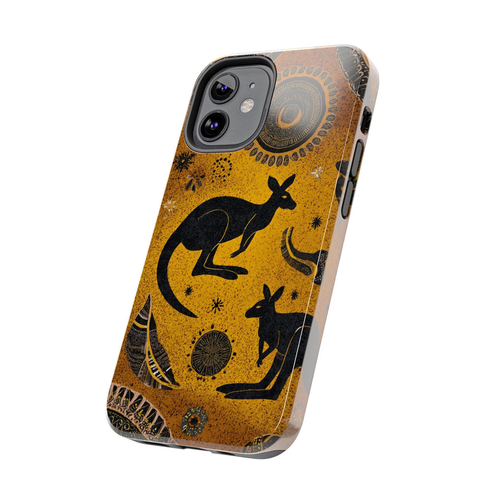 Kangaroo Boho Tough Phone Case — Australian Wildlife Protective Cover