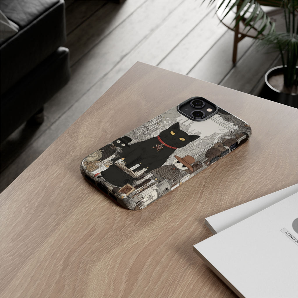 Witchy Black Cat Phone Case — Mystic Altar iPhone Cover