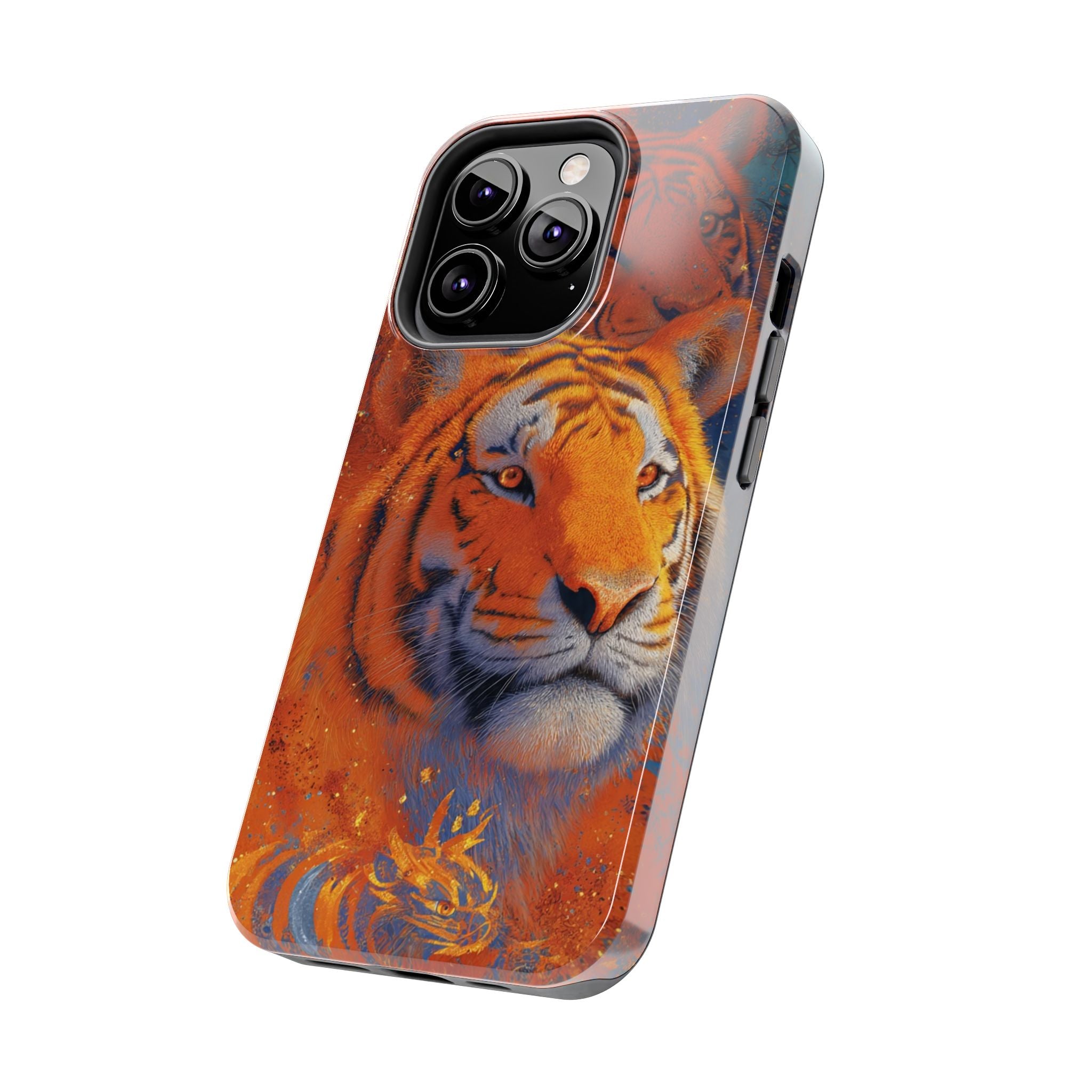 Tiger Portrait Tough Phone Case — Bold Orange Wildlife iPhone Protector