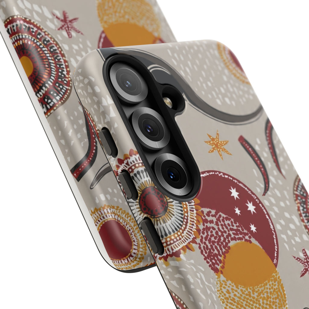 Kangaroo & Koala Aboriginal Dot Art Phone Case – Protective Tough Case