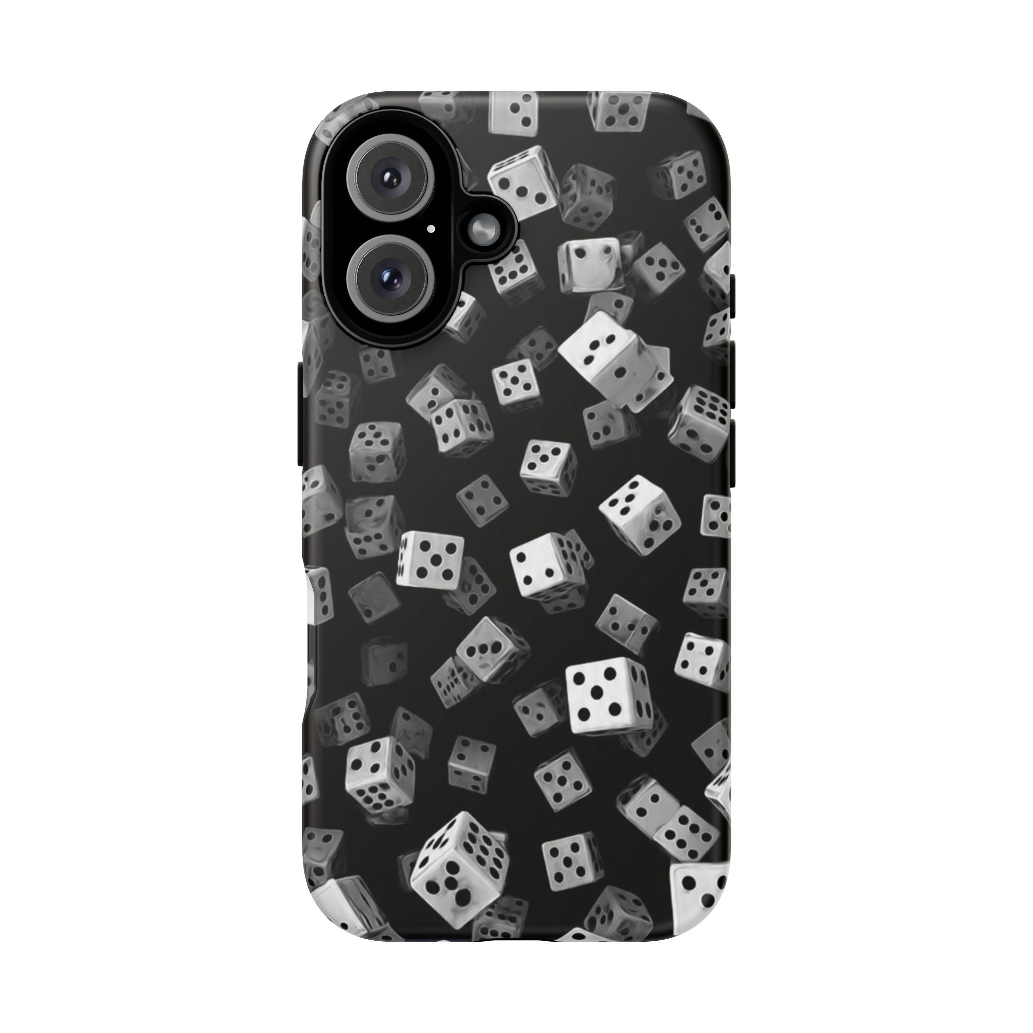 Phone Case — Black Dice Pattern Protective Cover