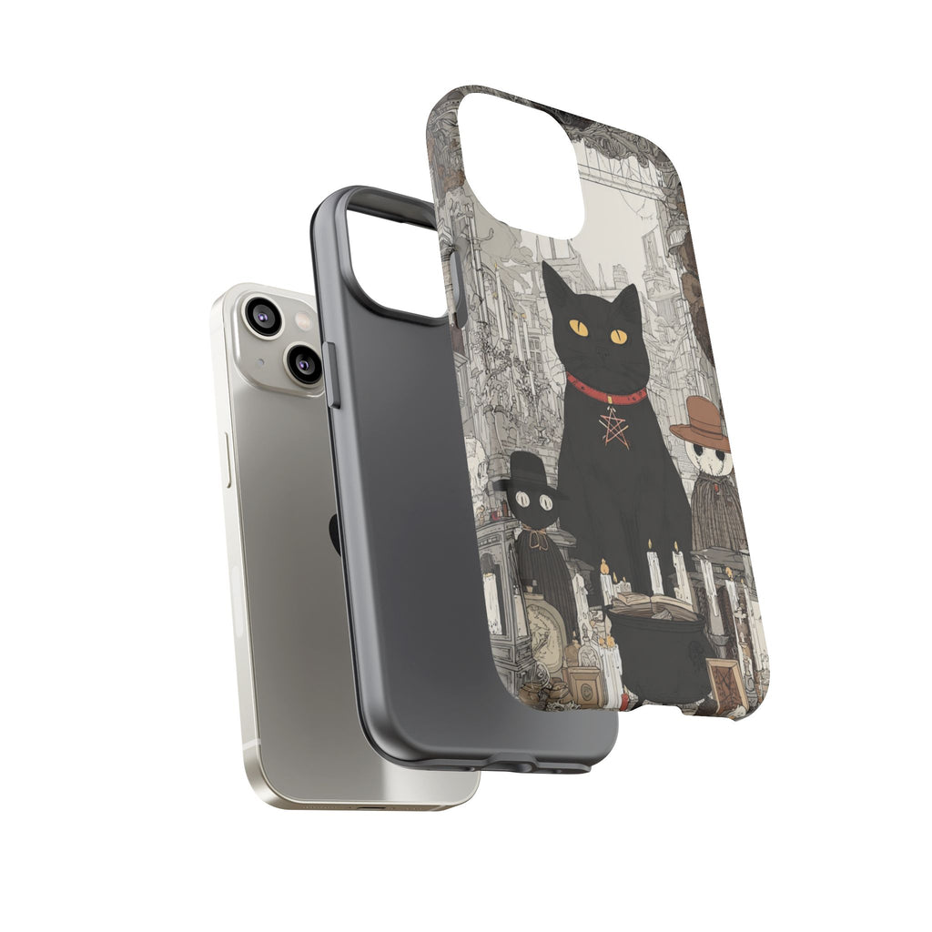 Witchy Black Cat Phone Case — Mystic Altar iPhone Cover