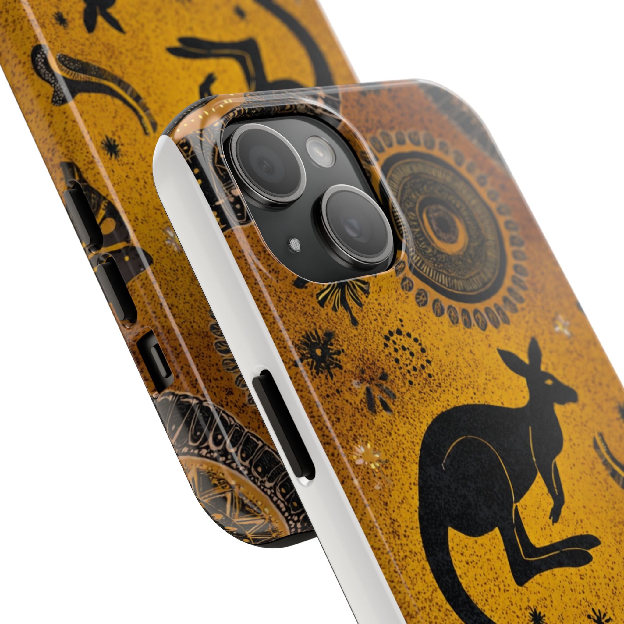 Kangaroo Boho Tough Phone Case — Australian Wildlife Protective Cover