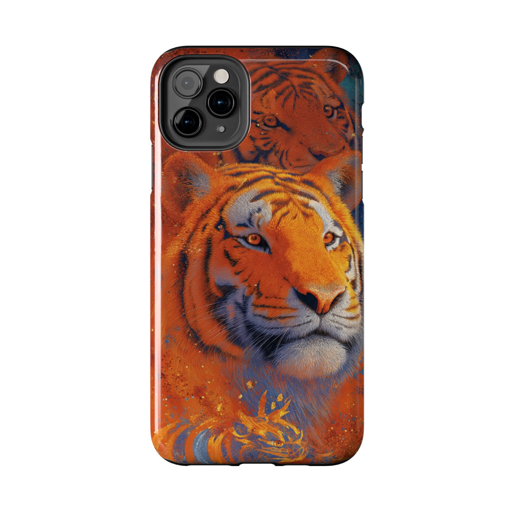 Tiger Portrait Tough Phone Case — Bold Orange Wildlife iPhone Protector