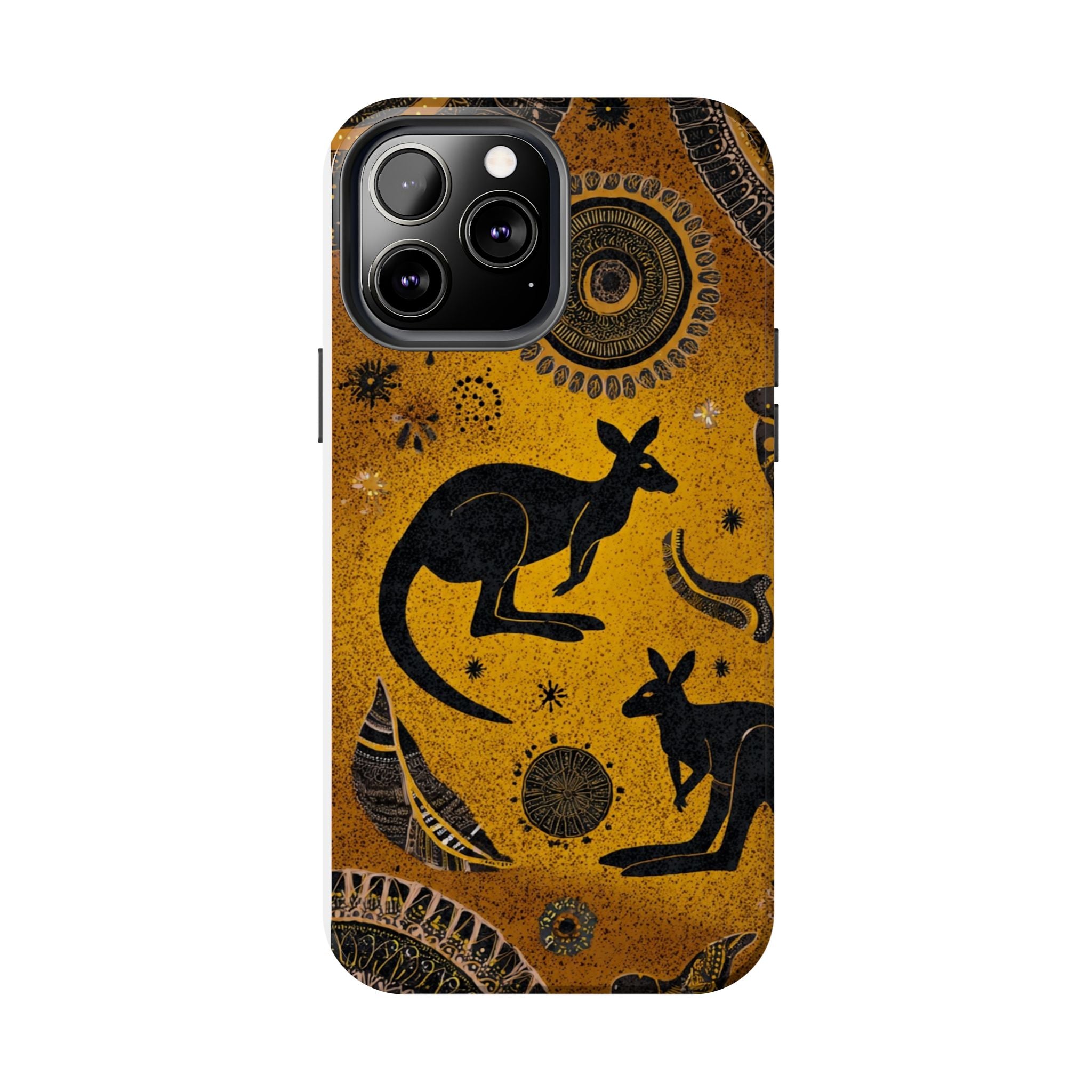 Kangaroo Boho Tough Phone Case — Australian Wildlife Protective Cover