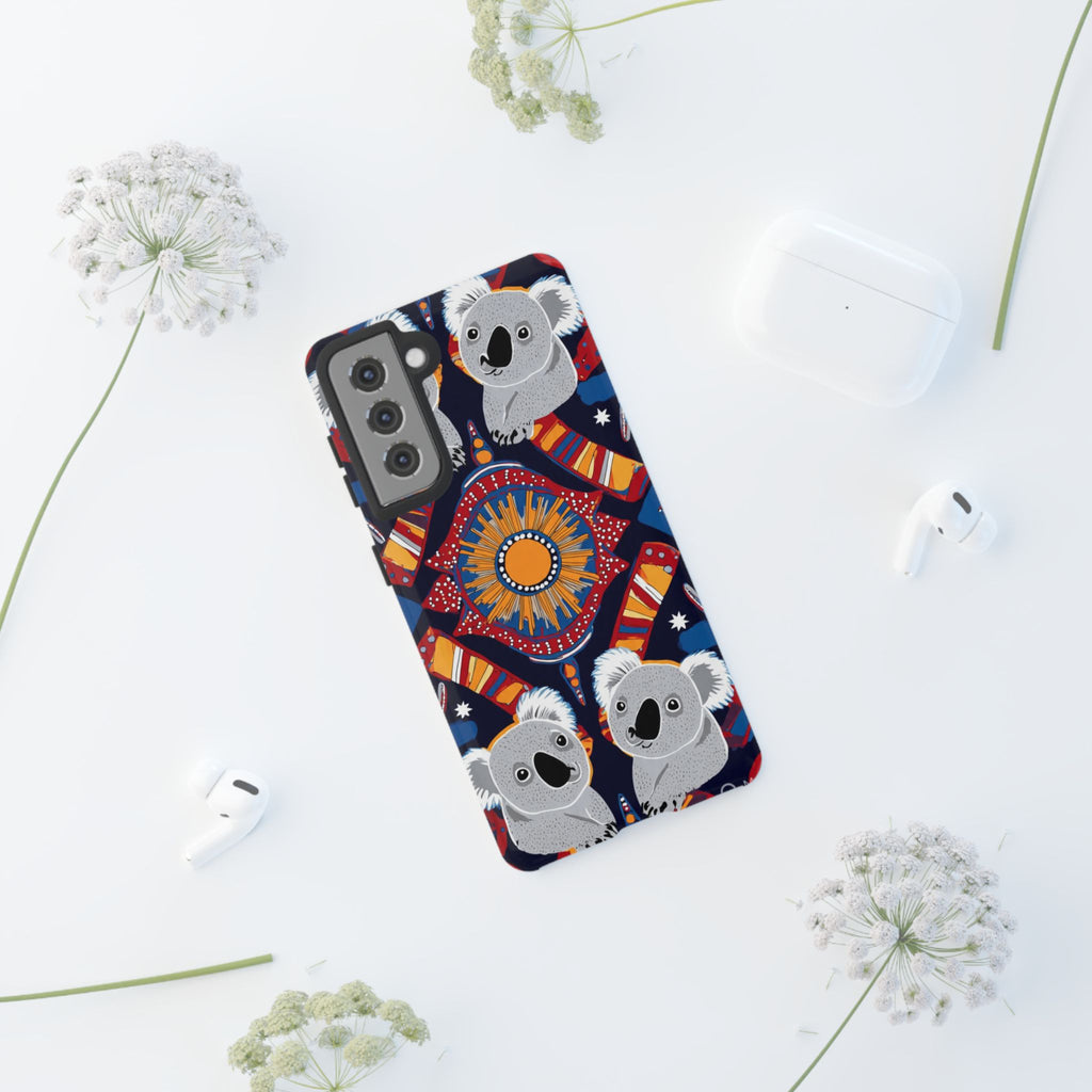 Koala Pattern Phone Case — Cute Indigenous-Inspired Design