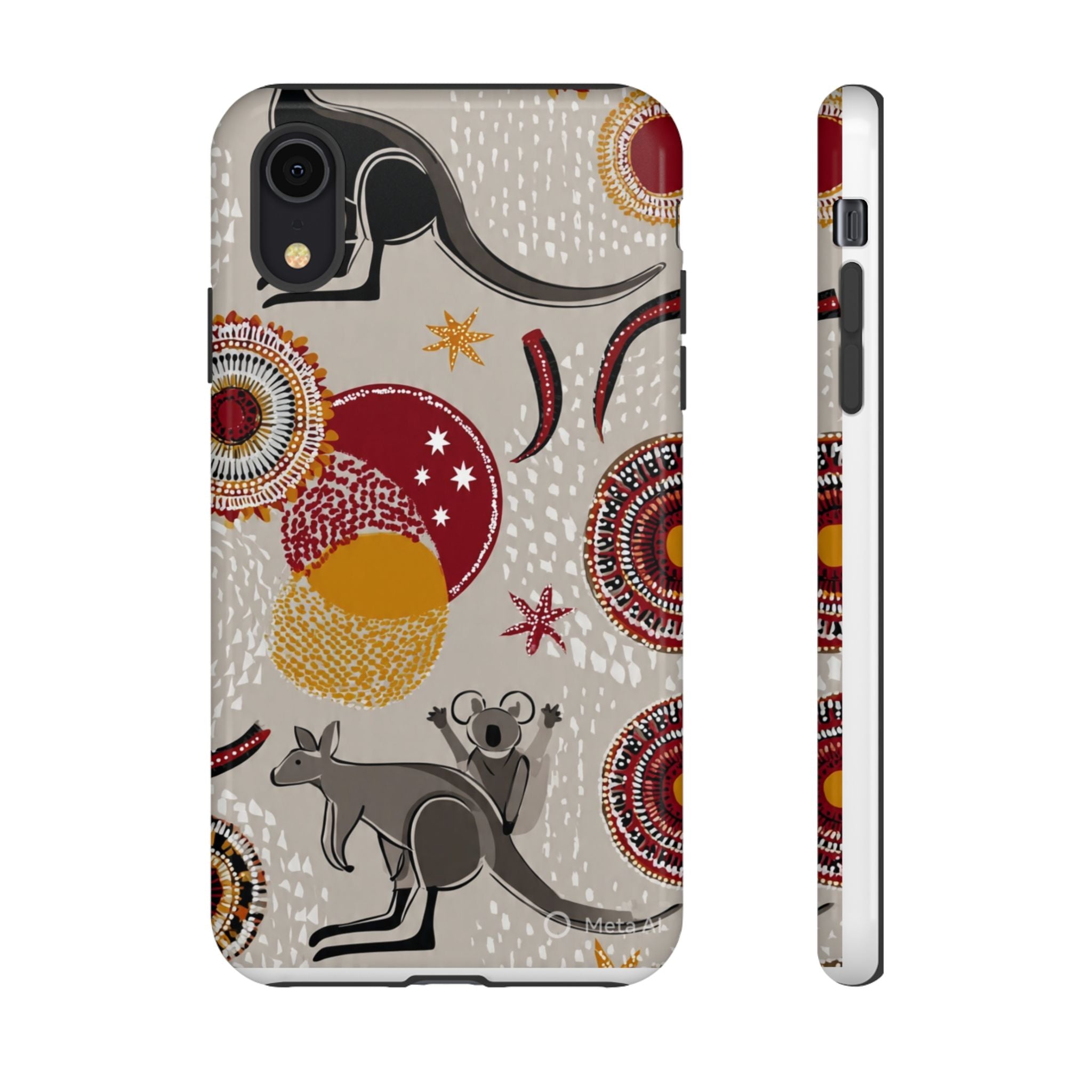 Kangaroo & Koala Aboriginal Dot Art Phone Case – Protective Tough Case