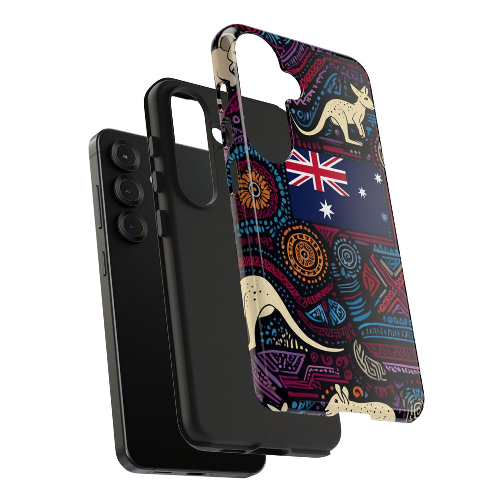 Australian Kangaroo Indigenous Pattern Phone Case — Tough Protective Cover