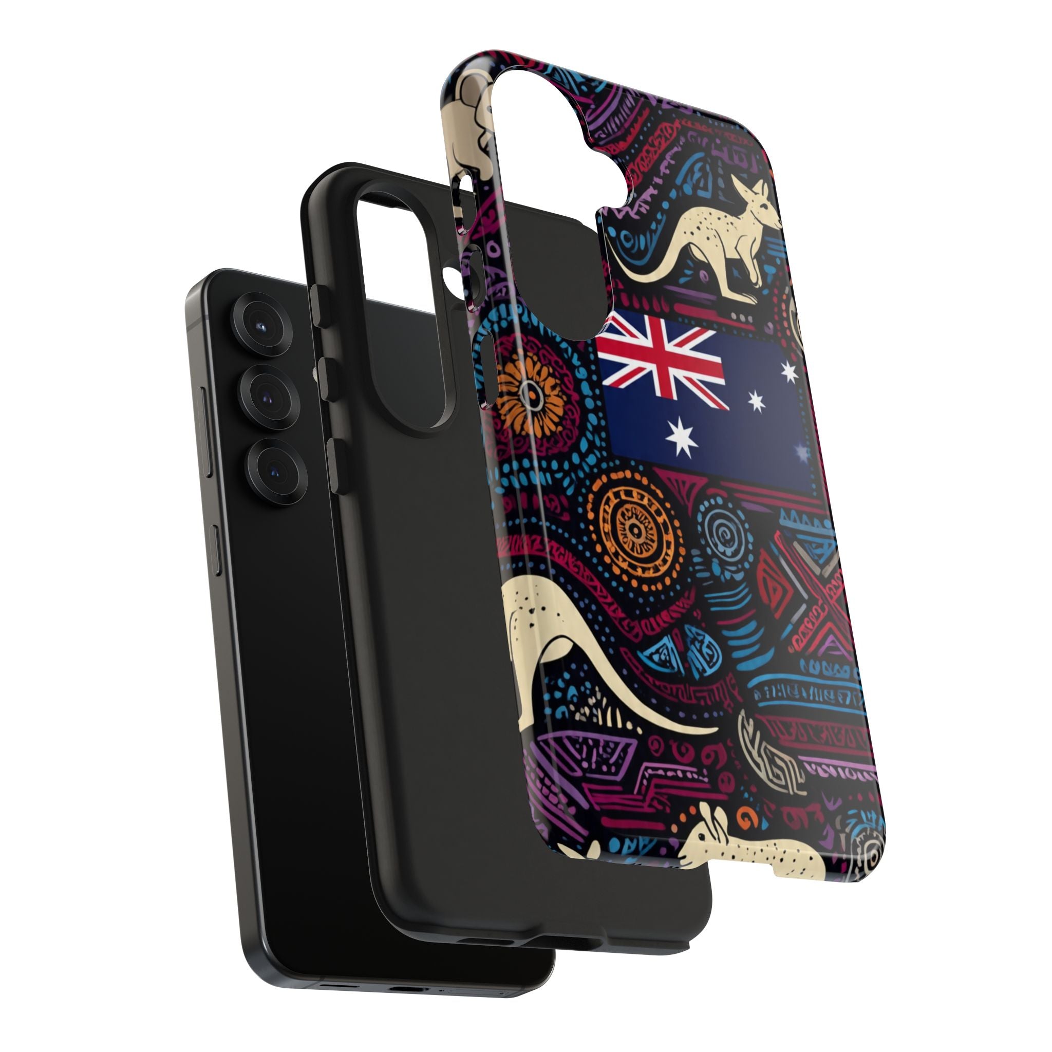 Australian Kangaroo Indigenous Pattern Phone Case — Tough Protective Cover