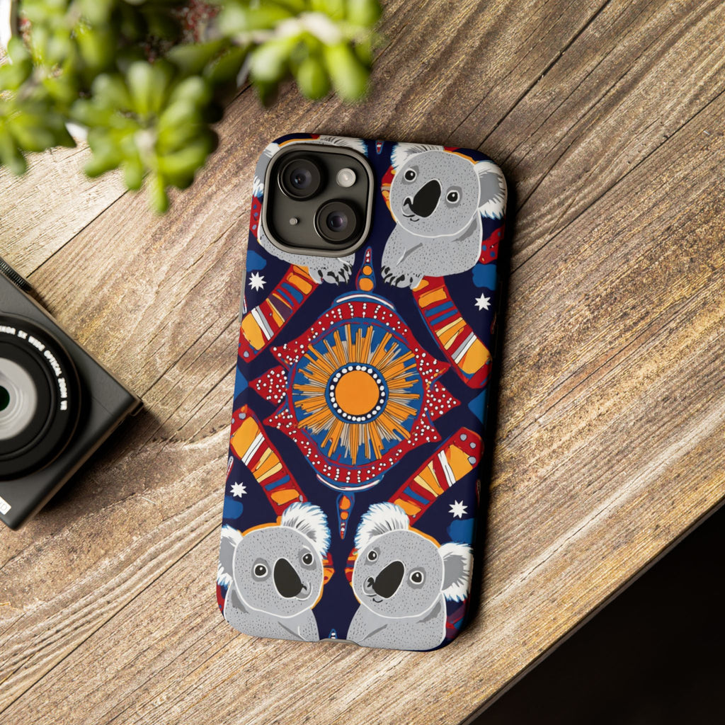 Koala Pattern Phone Case — Cute Indigenous-Inspired Design