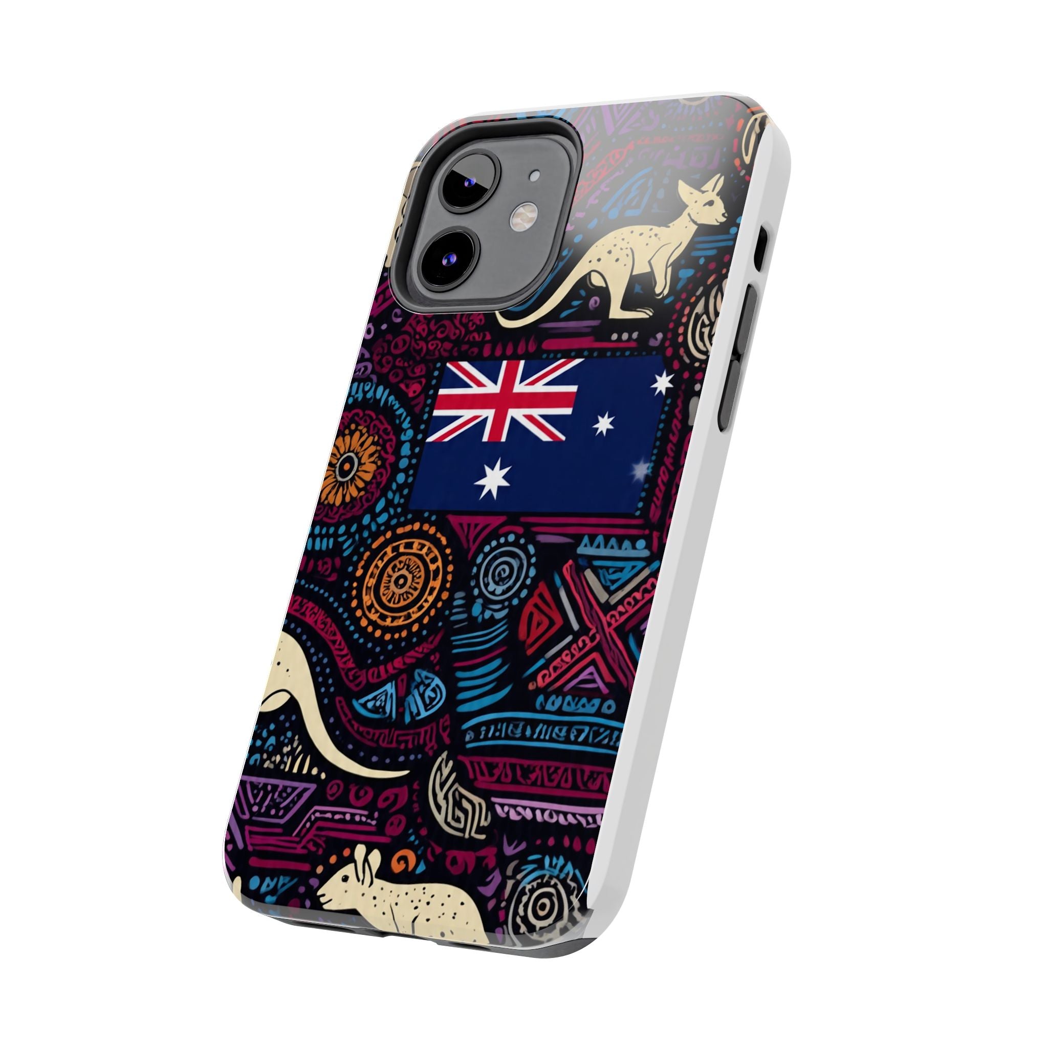 Australian Kangaroo Indigenous Pattern Phone Case — Tough Protective Cover
