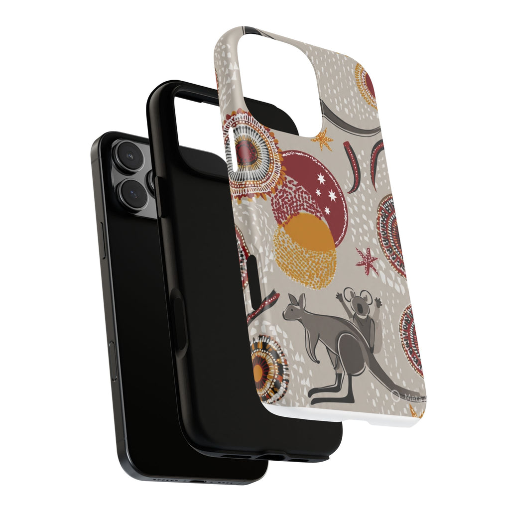 Kangaroo & Koala Aboriginal Dot Art Phone Case – Protective Tough Case