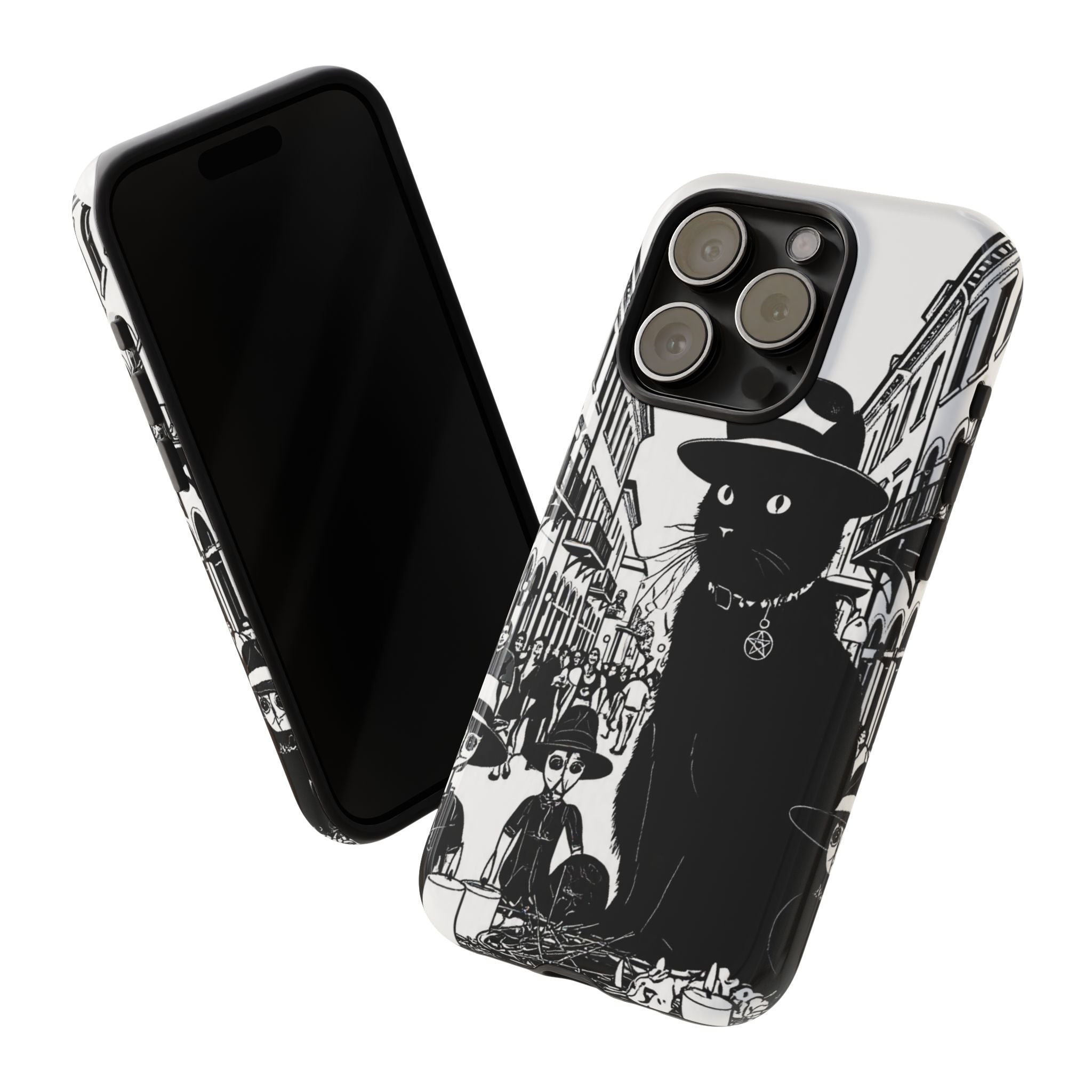 Phone Case — Noir Cat Street Art Design