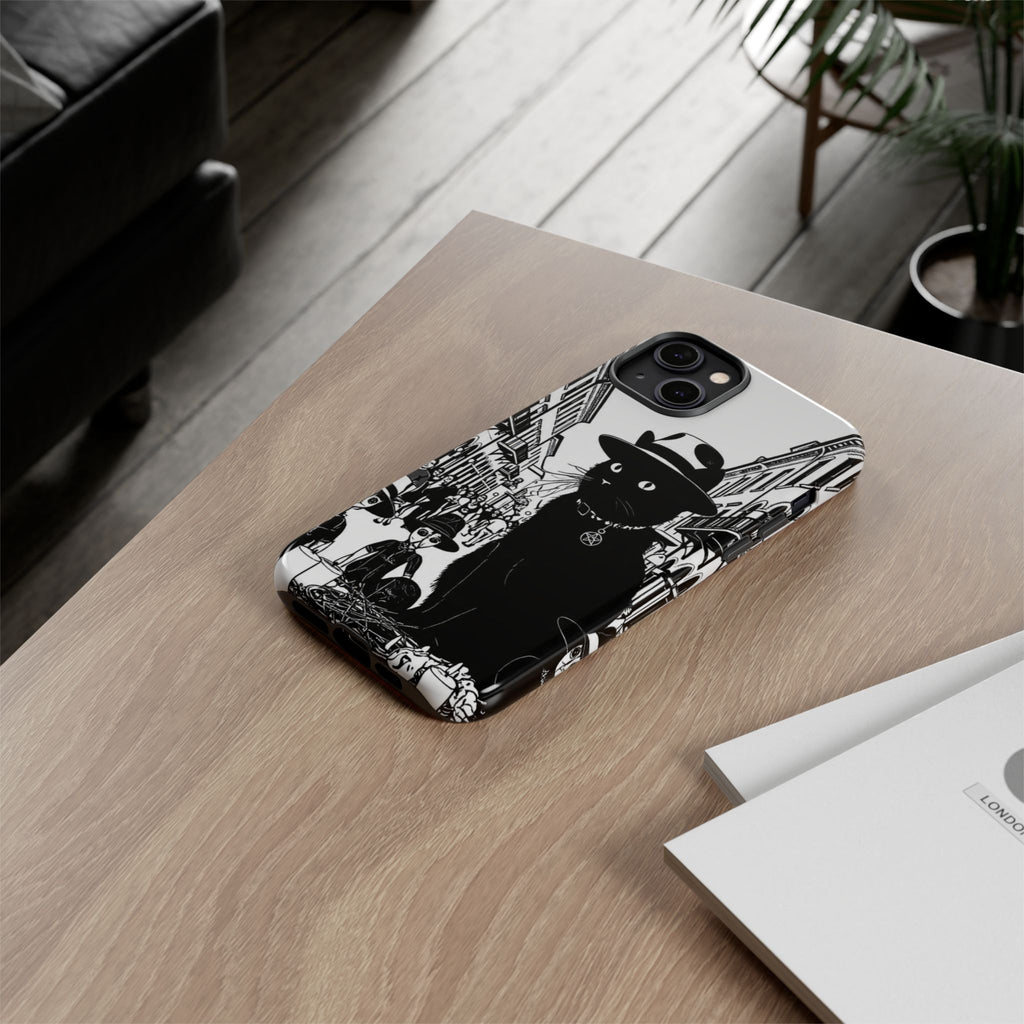 Phone Case — Noir Cat Street Art Design