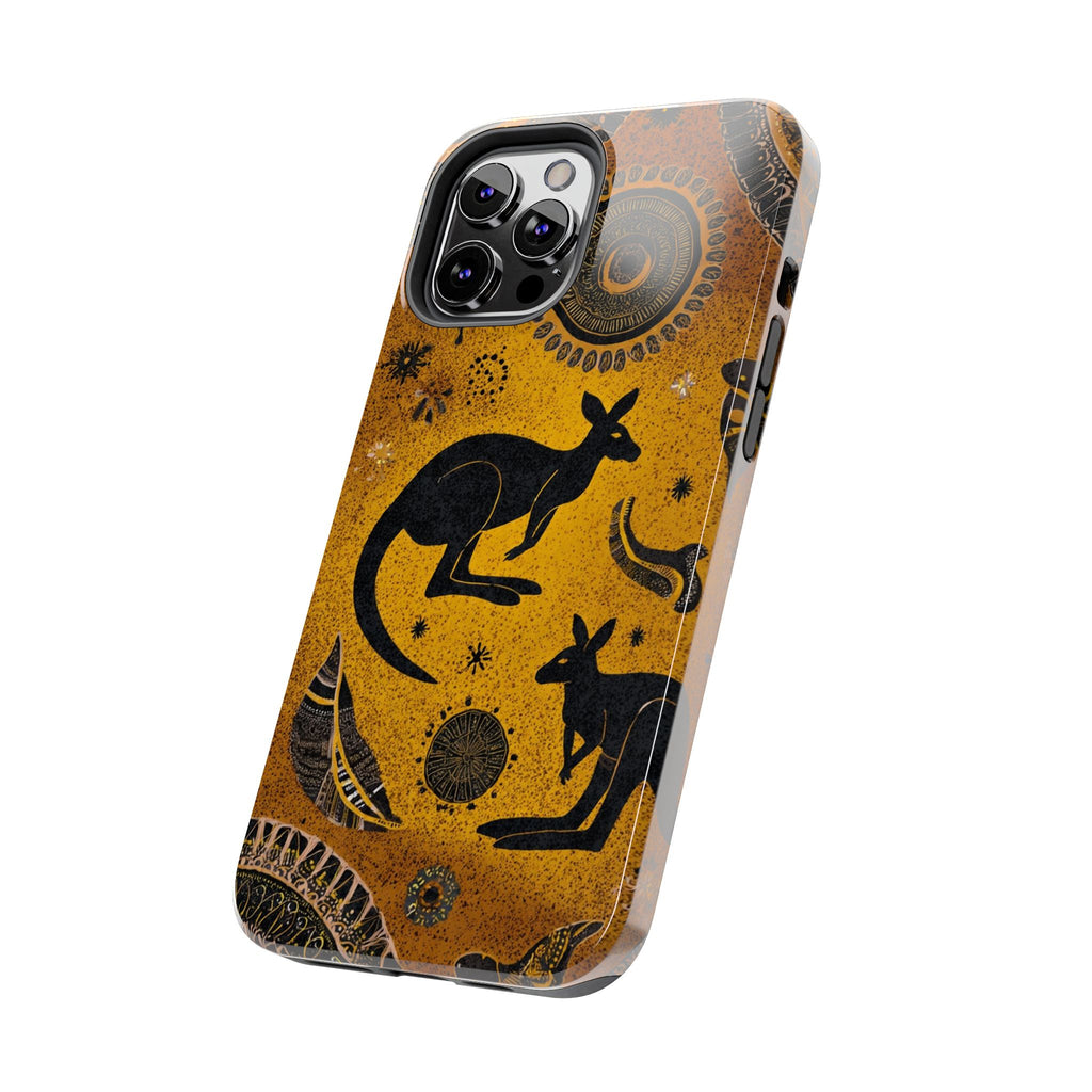 Kangaroo Boho Tough Phone Case — Australian Wildlife Protective Cover