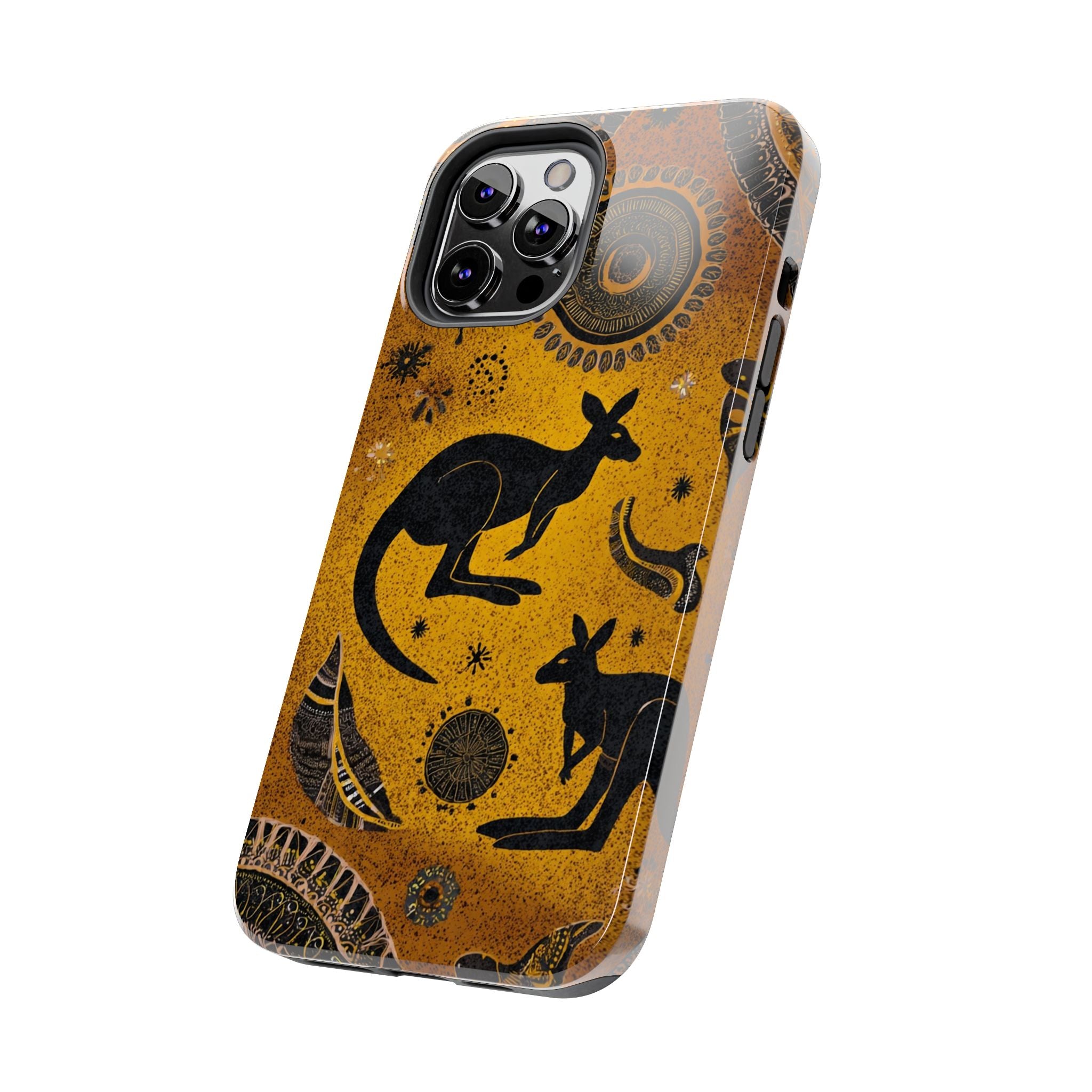 Kangaroo Boho Tough Phone Case — Australian Wildlife Protective Cover
