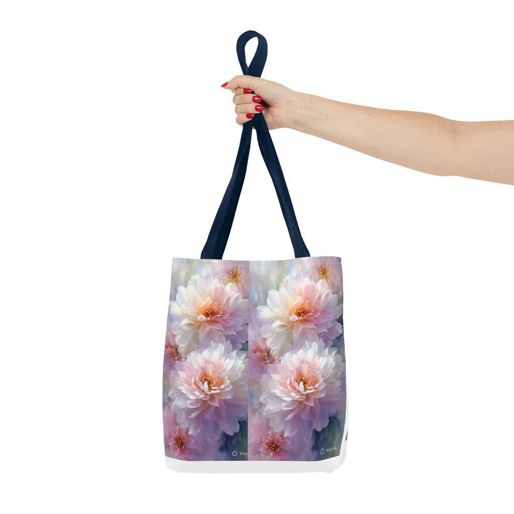 Floral Peony Tote Bag — Watercolor Pastel Bloom AOP Tote