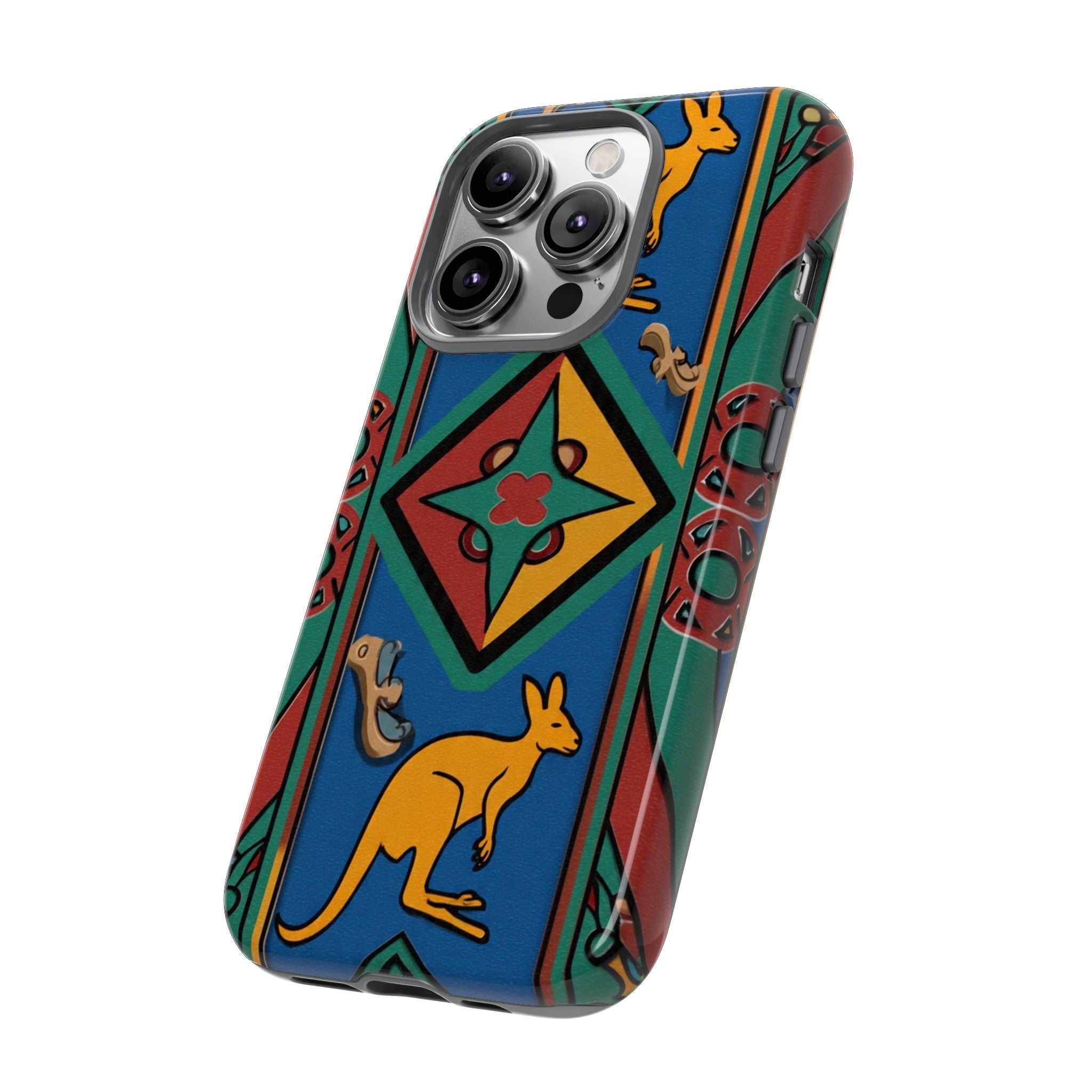 Kangaroo Tribal Pattern Tough Phone Case