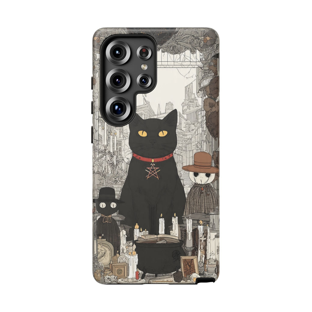 Witchy Black Cat Phone Case — Mystic Altar iPhone Cover