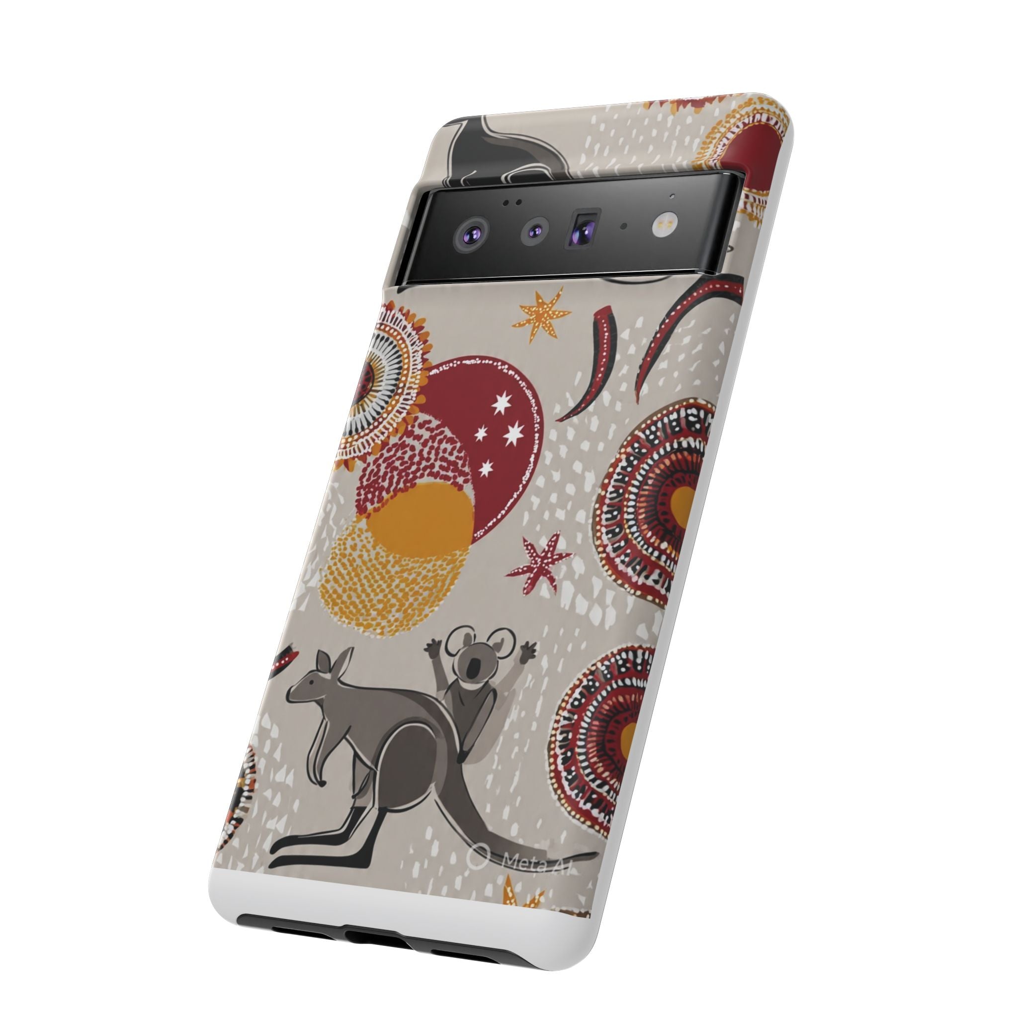 Kangaroo & Koala Aboriginal Dot Art Phone Case – Protective Tough Case