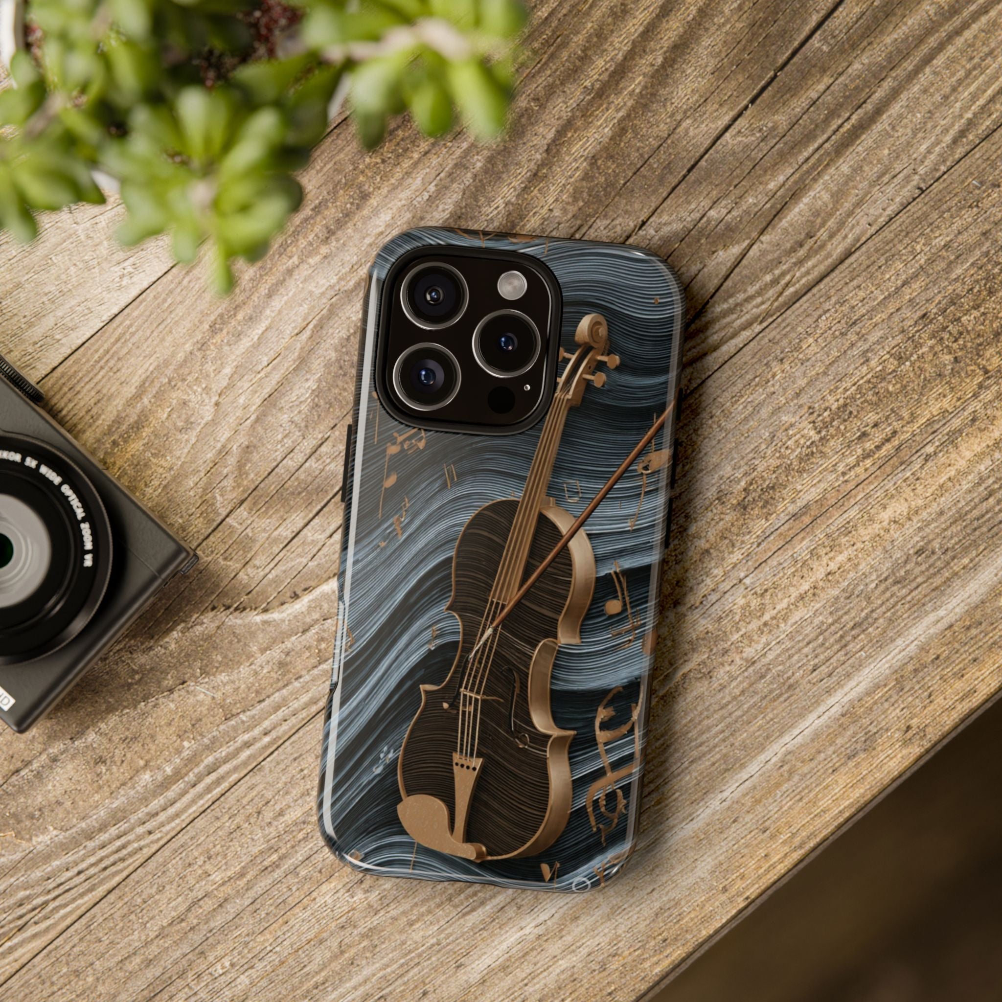 Violin Melody Tough Phone Case — Musical Instrument Art Protective Cover