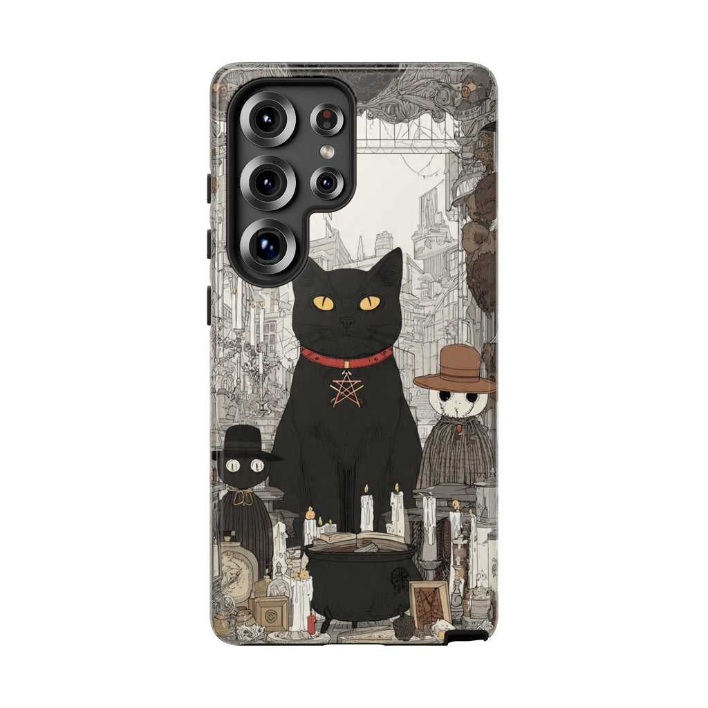 Witchy Black Cat Phone Case — Mystic Altar iPhone Cover