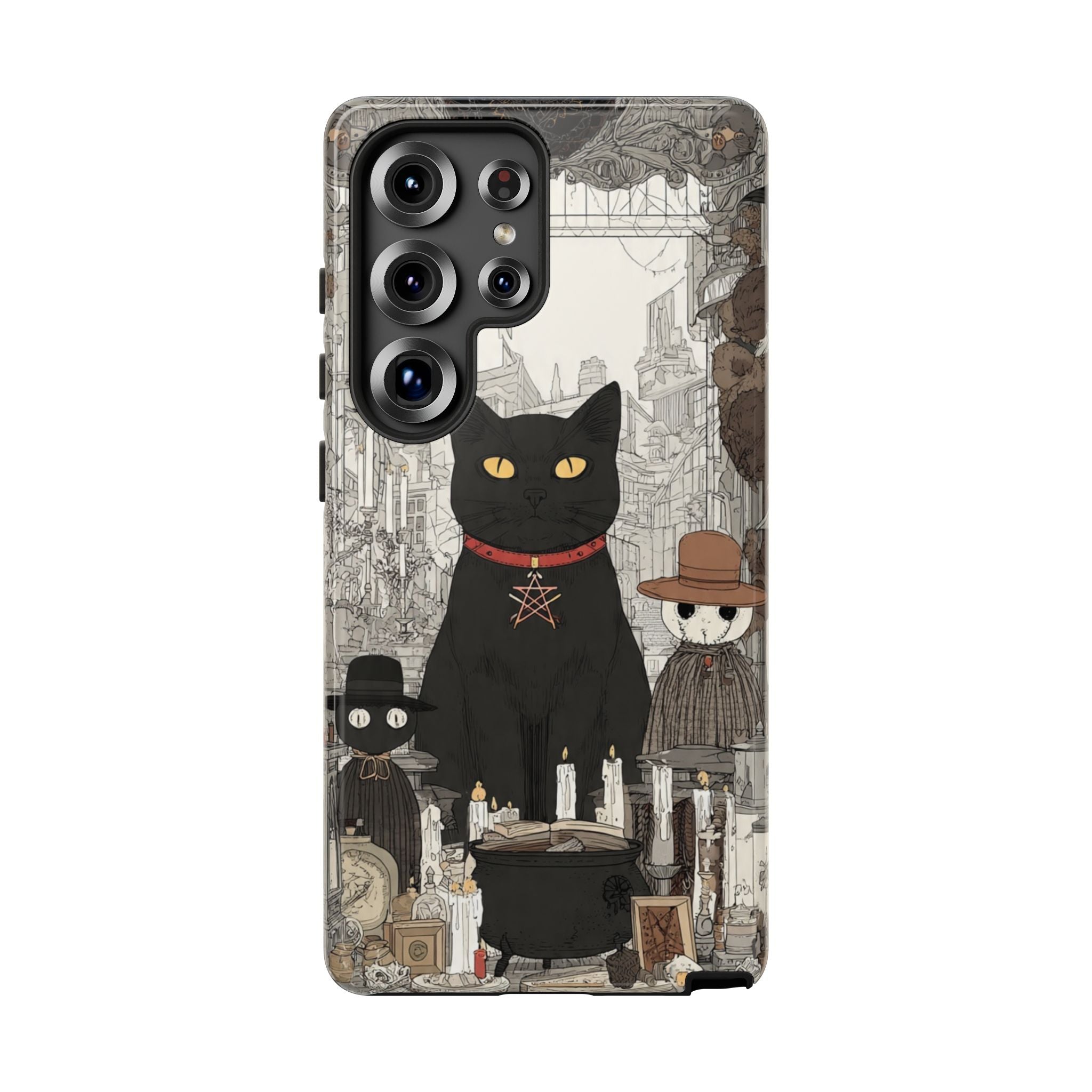 Witchy Black Cat Phone Case — Mystic Altar iPhone Cover
