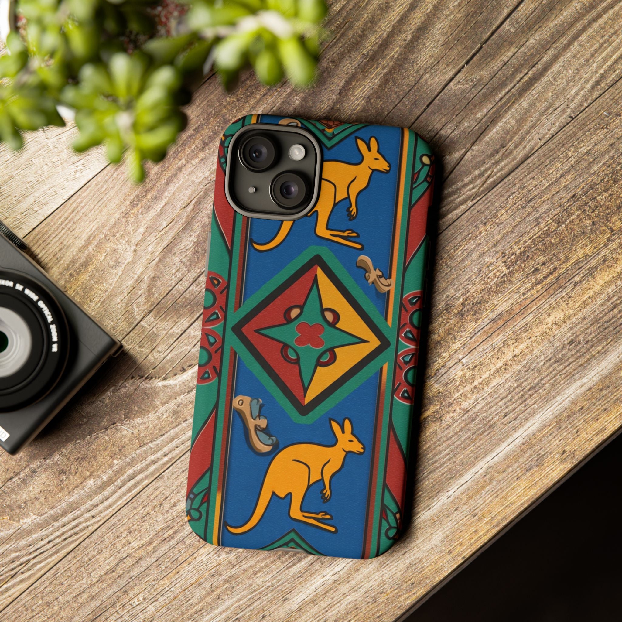 Kangaroo Tribal Pattern Tough Phone Case