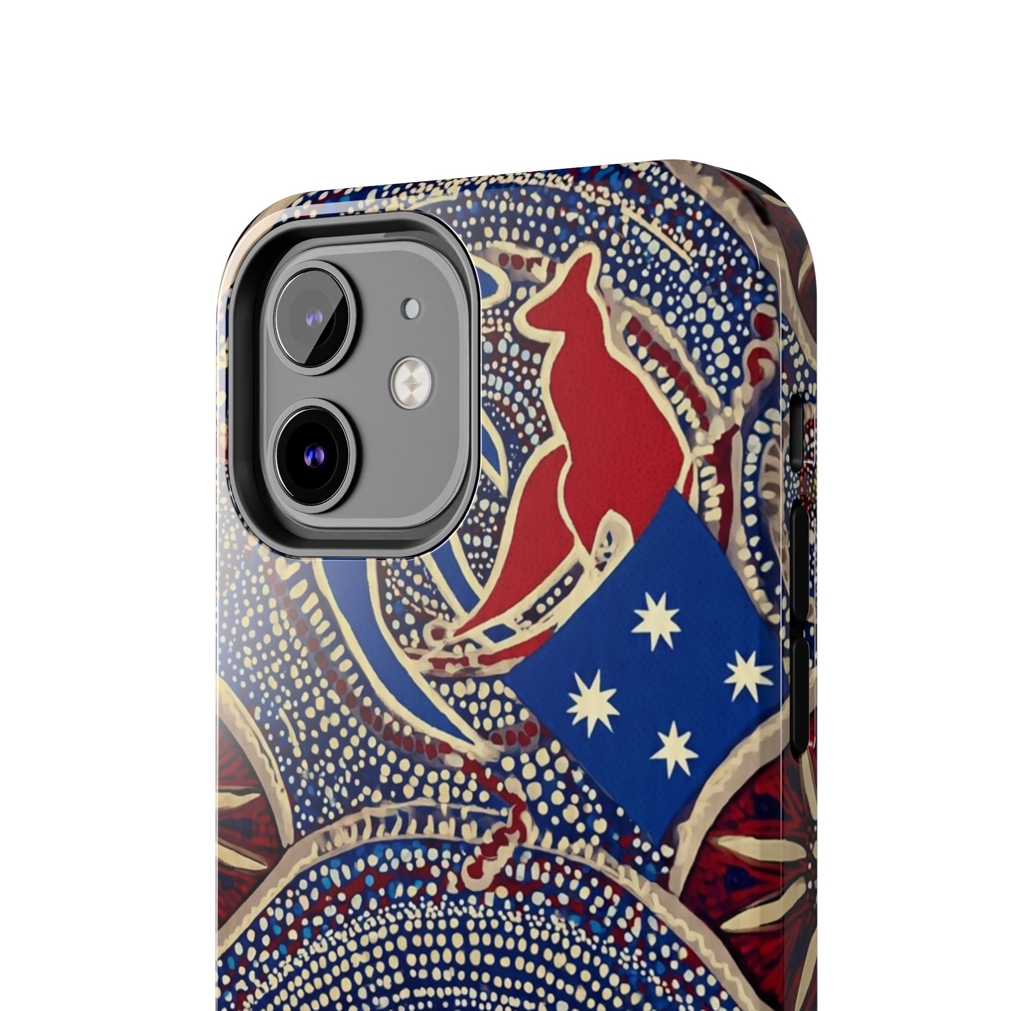 Australian Aboriginal Style Kangaroo Tough Phone Case — Patriotic Dot Art Phone Cover