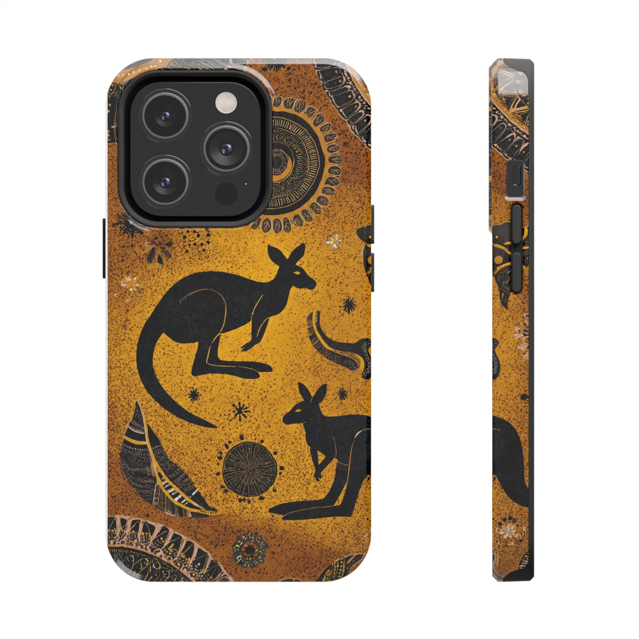 Kangaroo Boho Tough Phone Case — Australian Wildlife Protective Cover