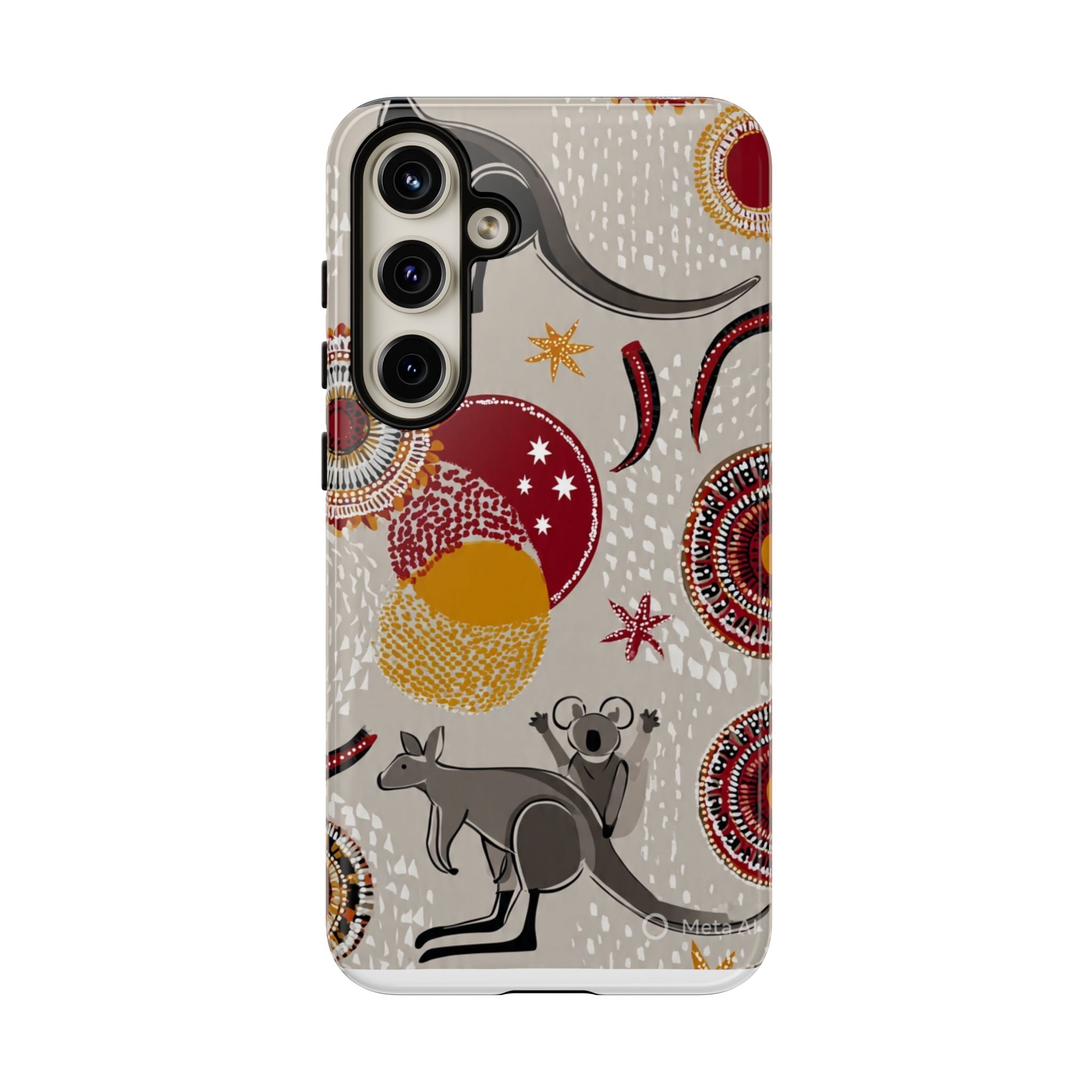 Kangaroo & Koala Aboriginal Dot Art Phone Case – Protective Tough Case