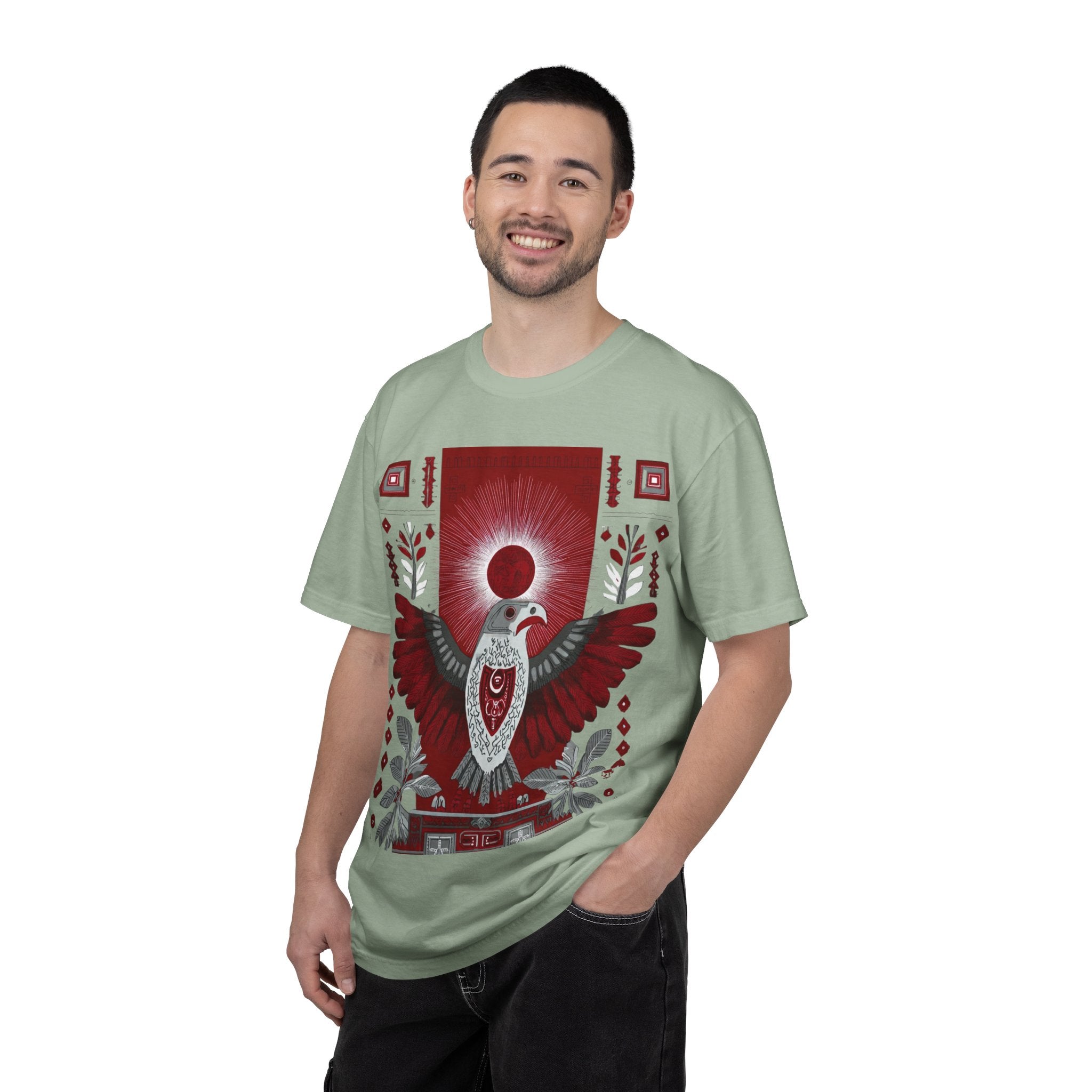 Tribal Inca Graphic T-Shirt — Celestial Bird Art Tee