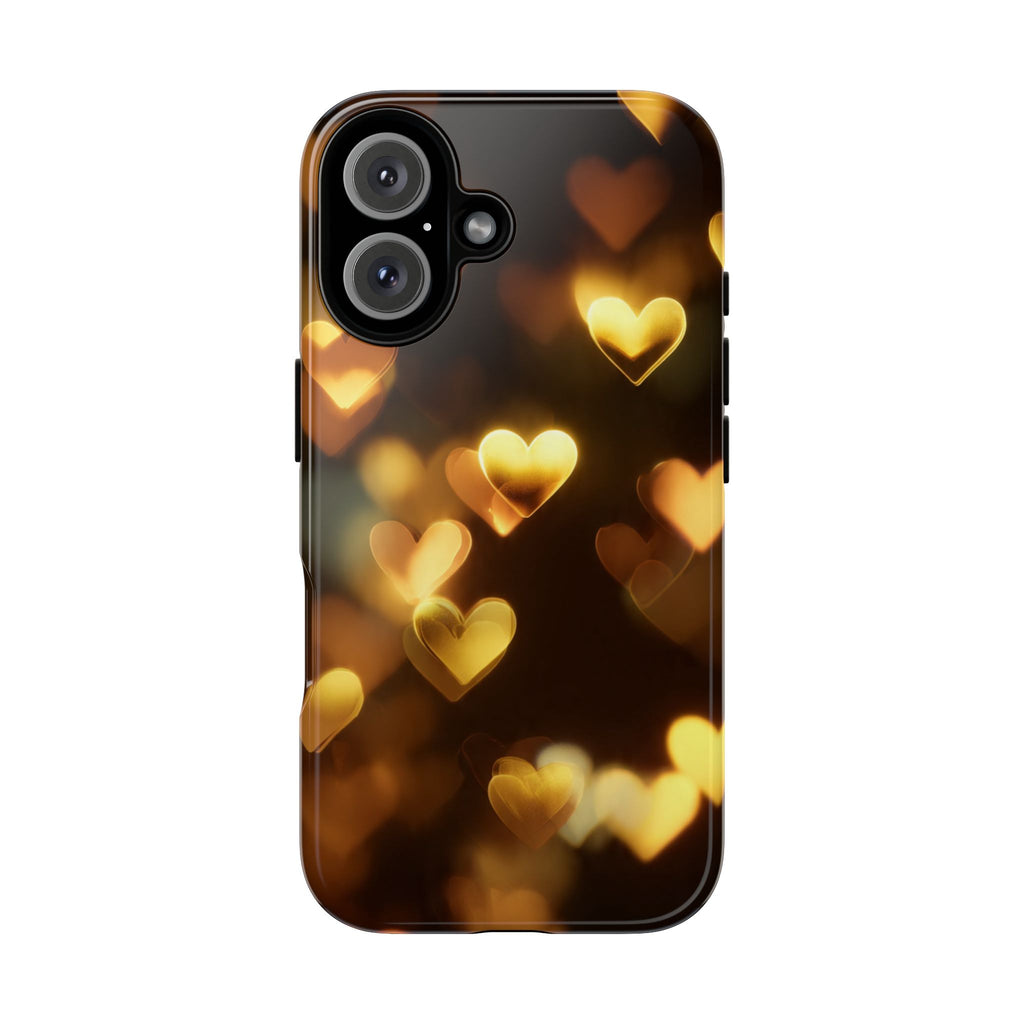 Tough Case — Golden Bokeh Heart Phone Case