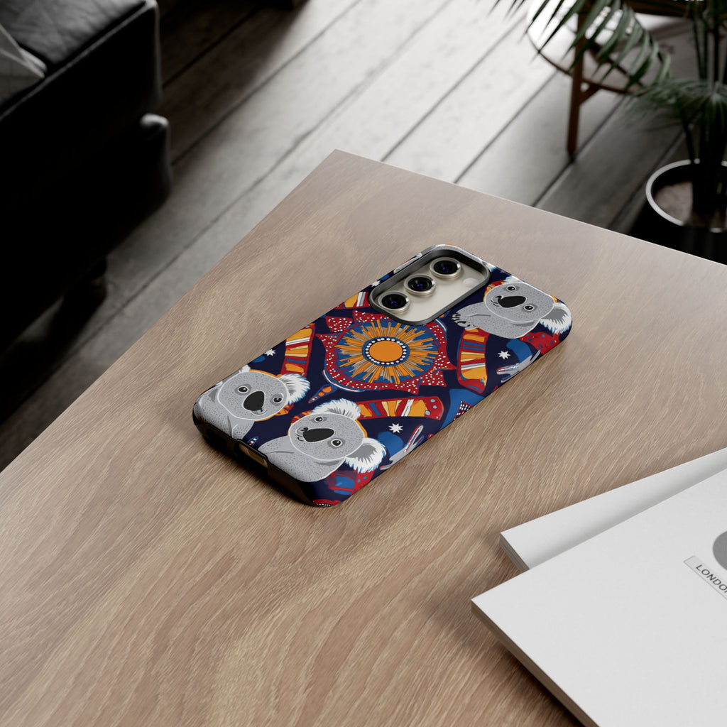 Koala Pattern Phone Case — Cute Indigenous-Inspired Design